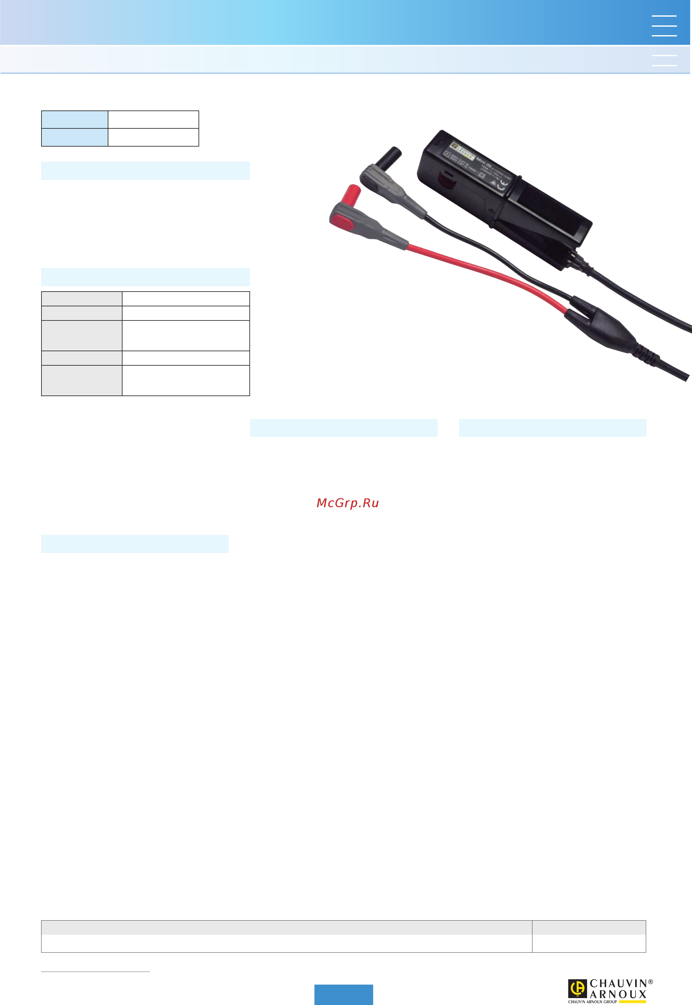 CHAUVIN ARNOUX CA-MINI-01 [3/12] Current clamp for ac current model mini 01