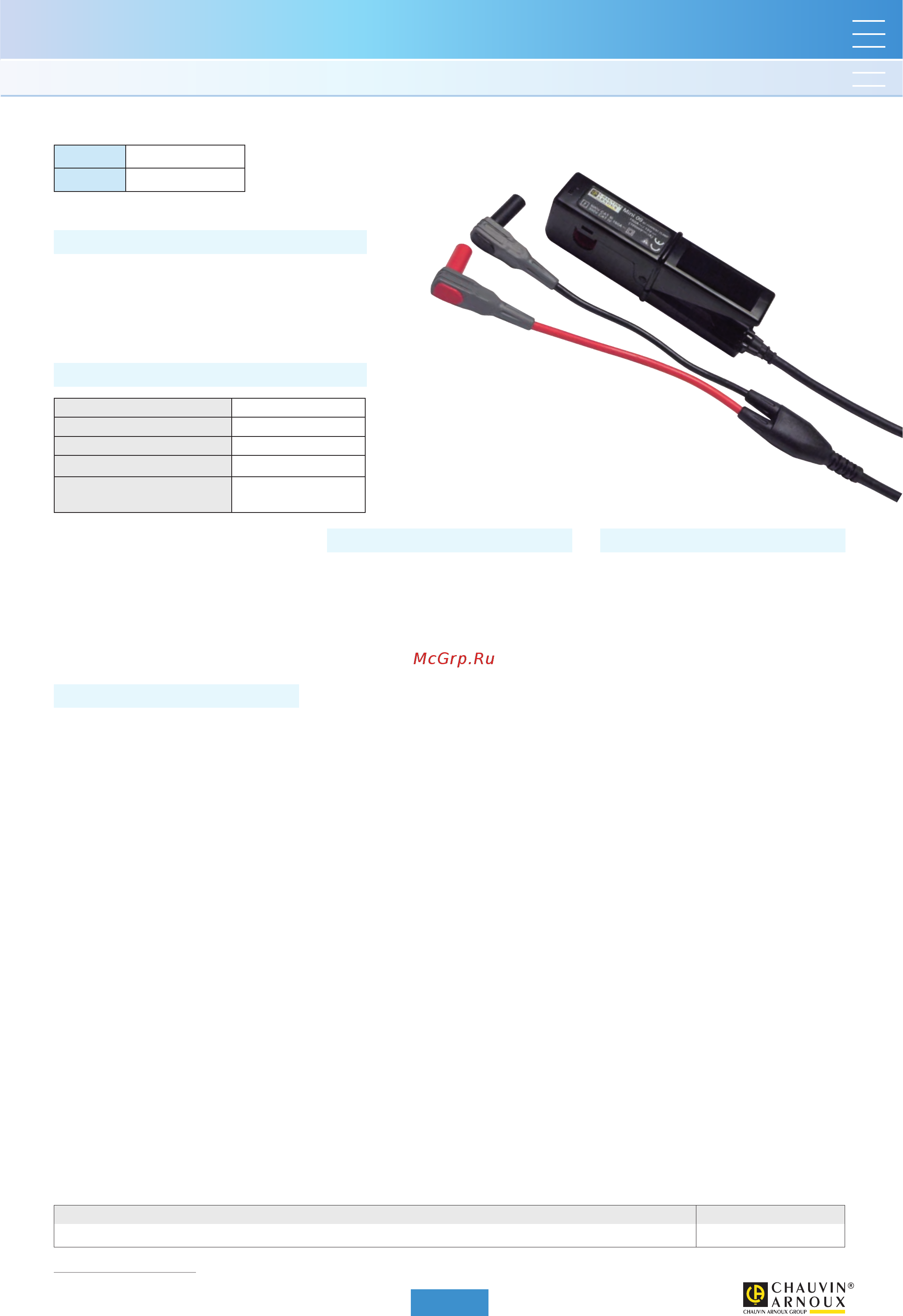 CHAUVIN ARNOUX CA-MINI-02 [6/12] Current clamp for ac current model mini 03