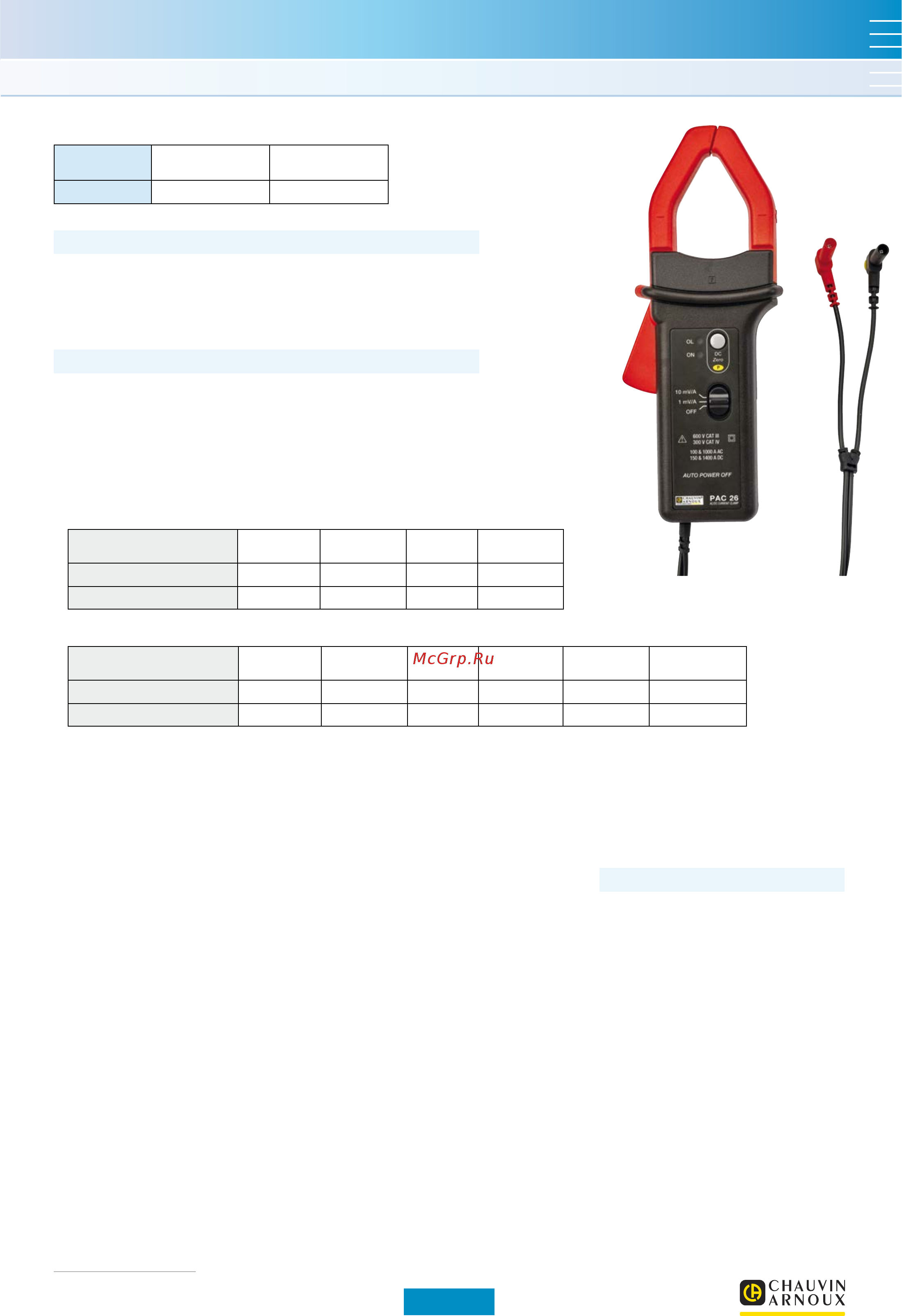 CHAUVIN ARNOUX CA-PAC93 [14/20] Ac dc current clamp