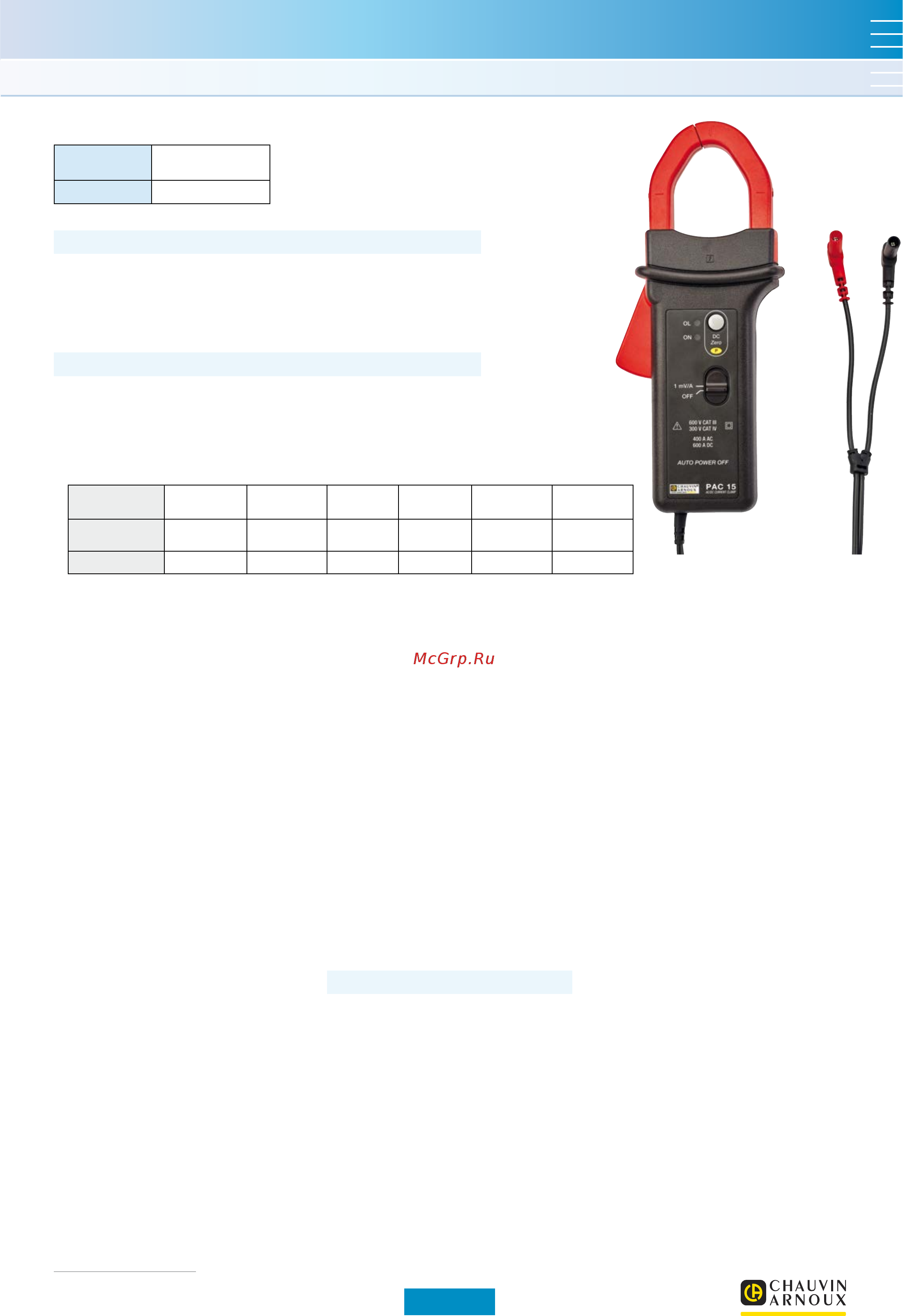 CHAUVIN ARNOUX CA-PAC17 [3/20] Ac dc current clamp