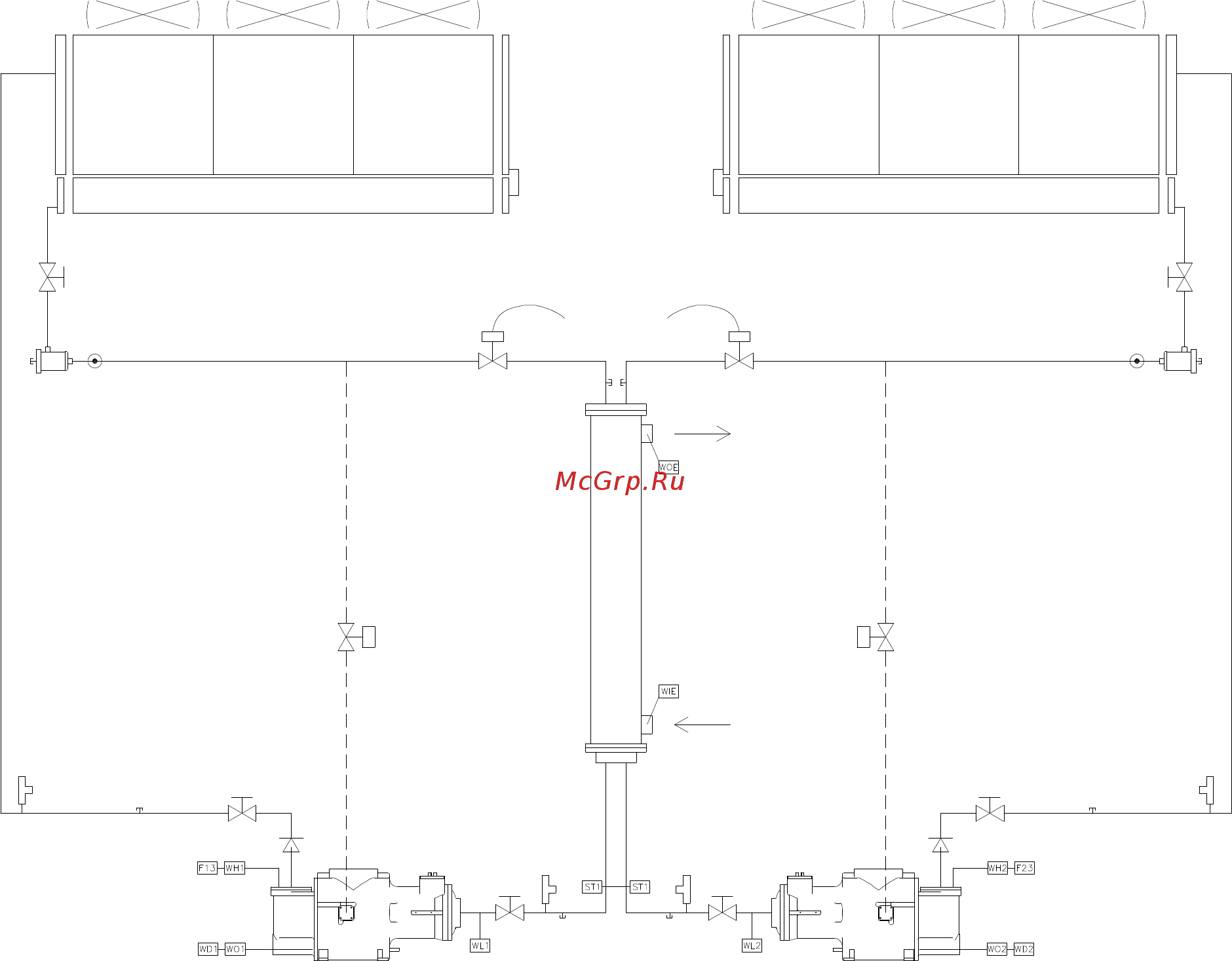 Daikin EWAD420BZSL [41/68] Рис 17 контур хладагента агрегата ewad bzss bzsl bzxs bzxl bzxr