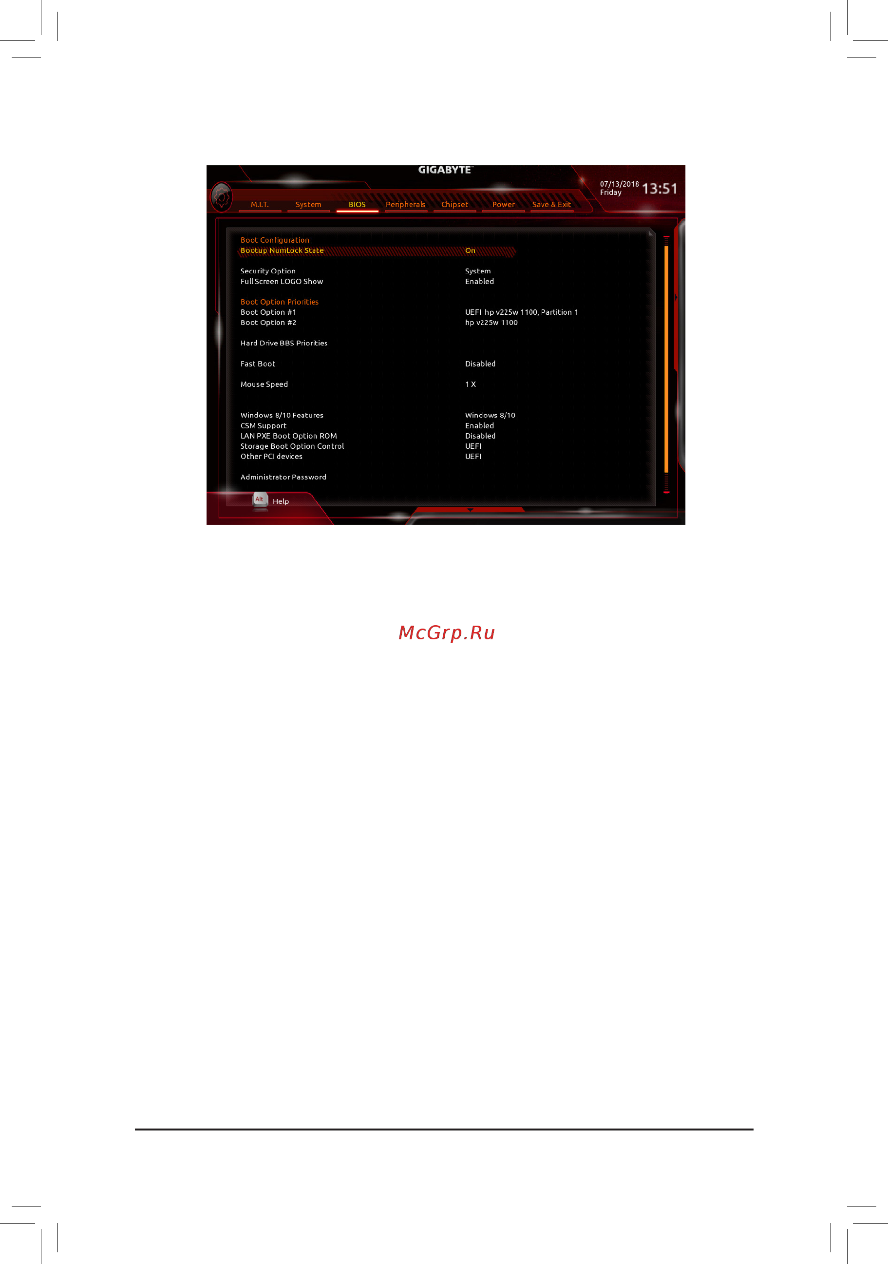 Gigabyte Z390 AORUS MASTER G2 Edition [58/140] Boot option priorities