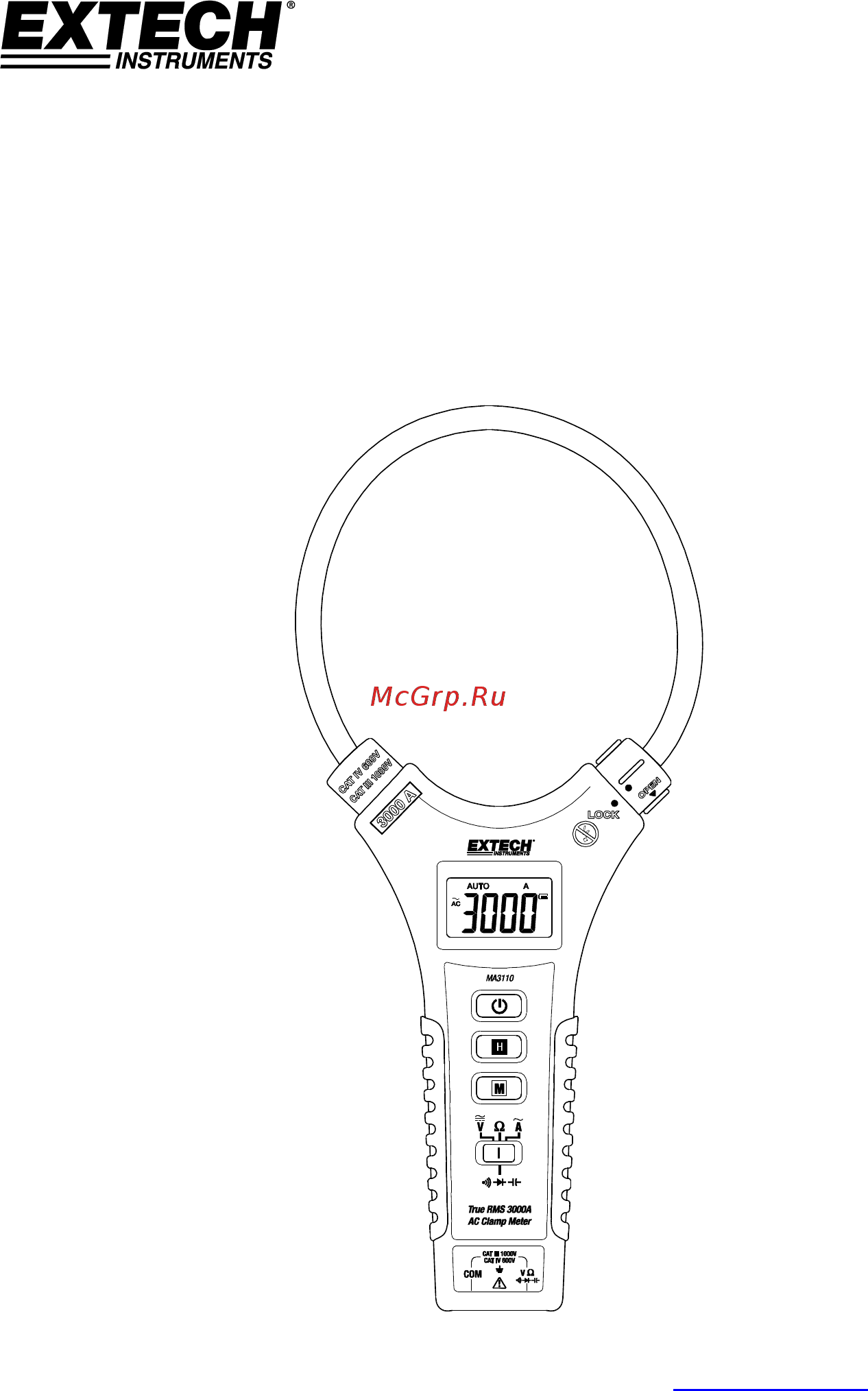 EXTECH MA3110 Расширенная инструкция онлайн