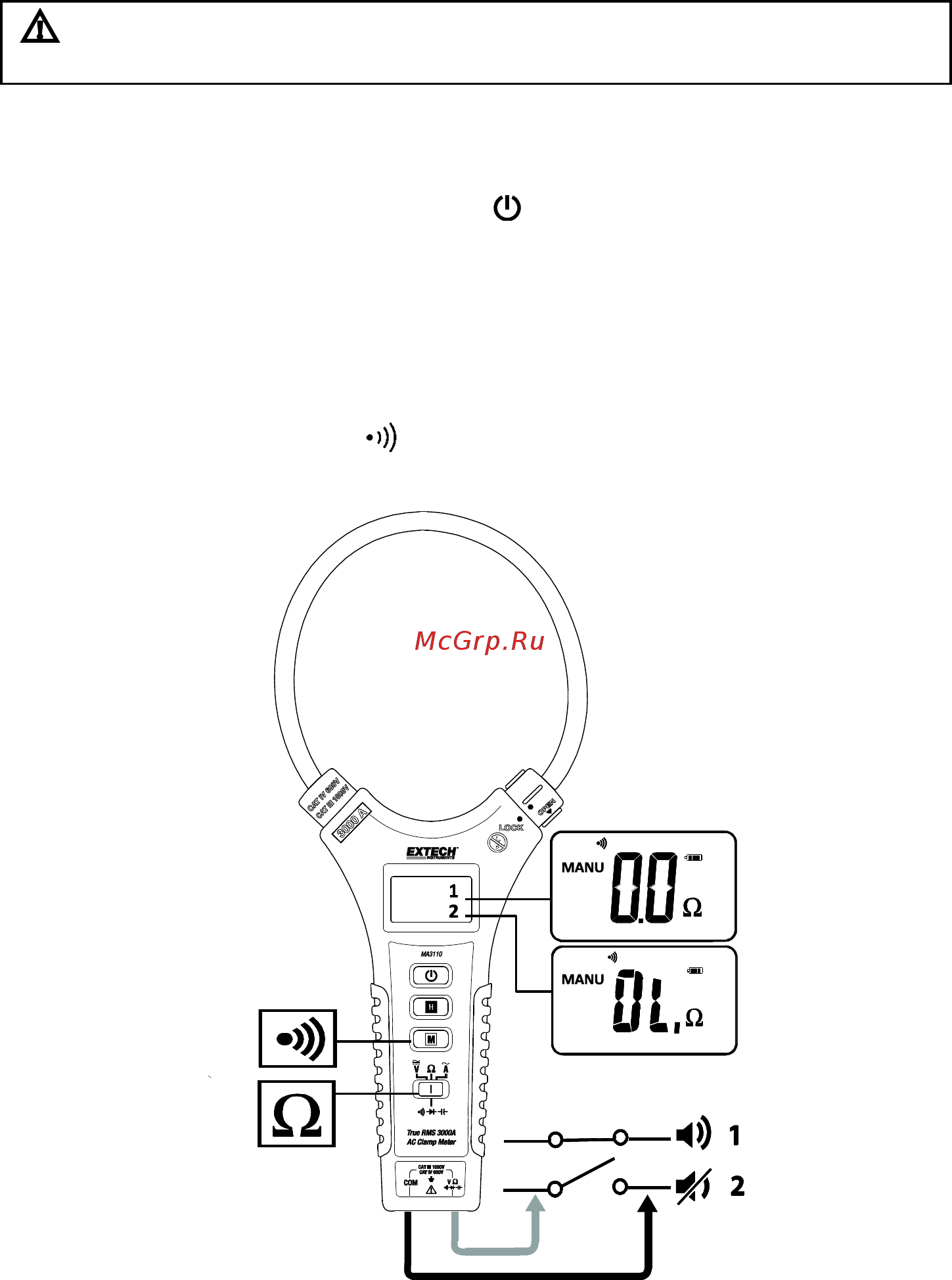 EXTECH MA3110 [10/15] Continuity measurements