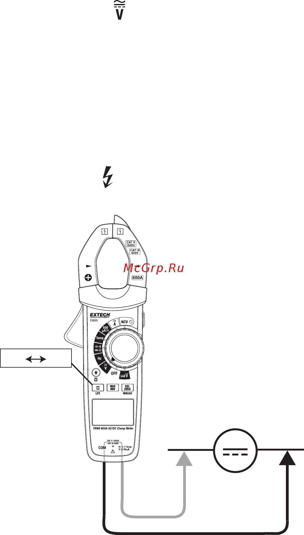 EXTECH EX655 [14/35] Dc voltage measurements