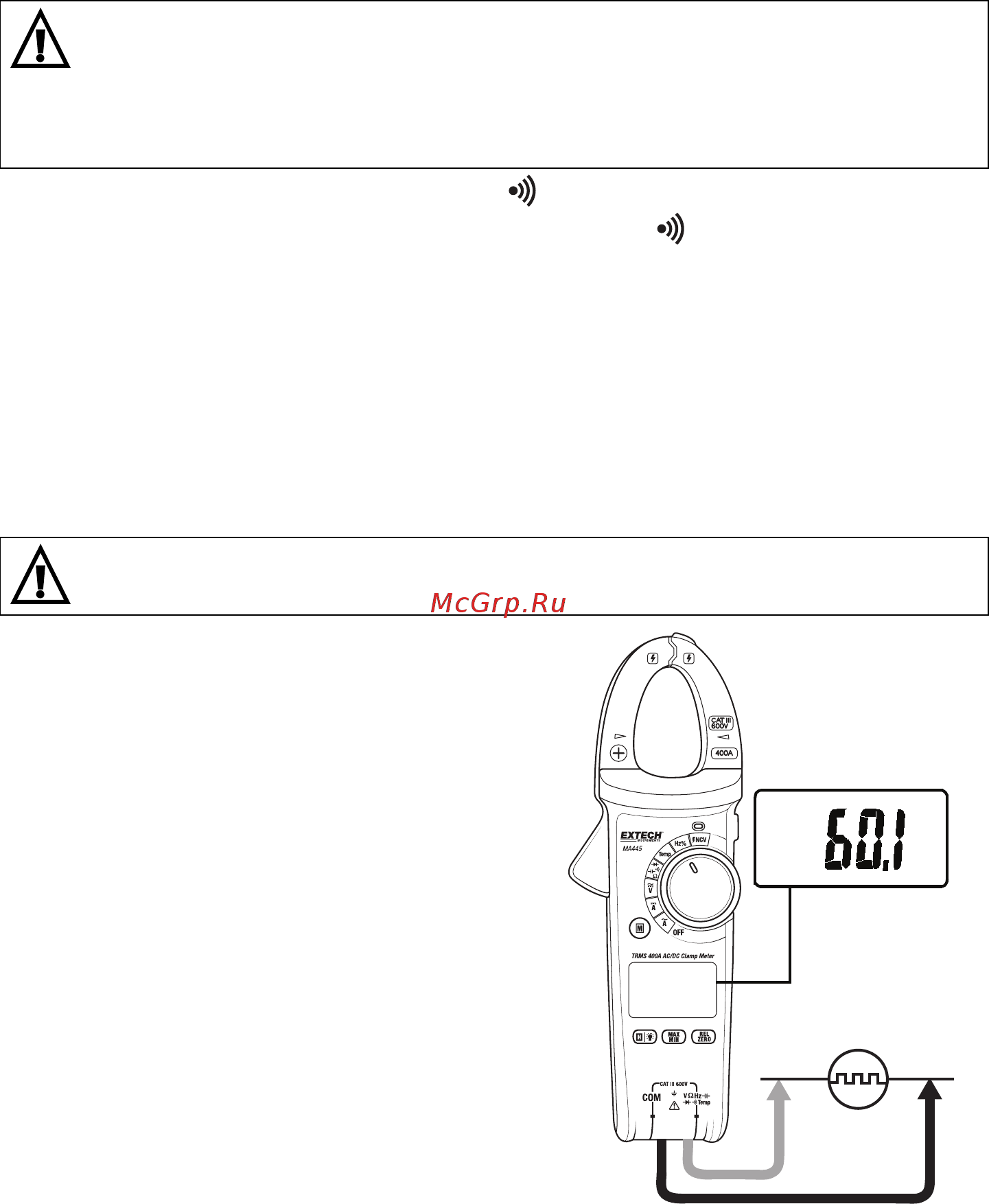 EXTECH MA140 [12/21] Continuity measurements
