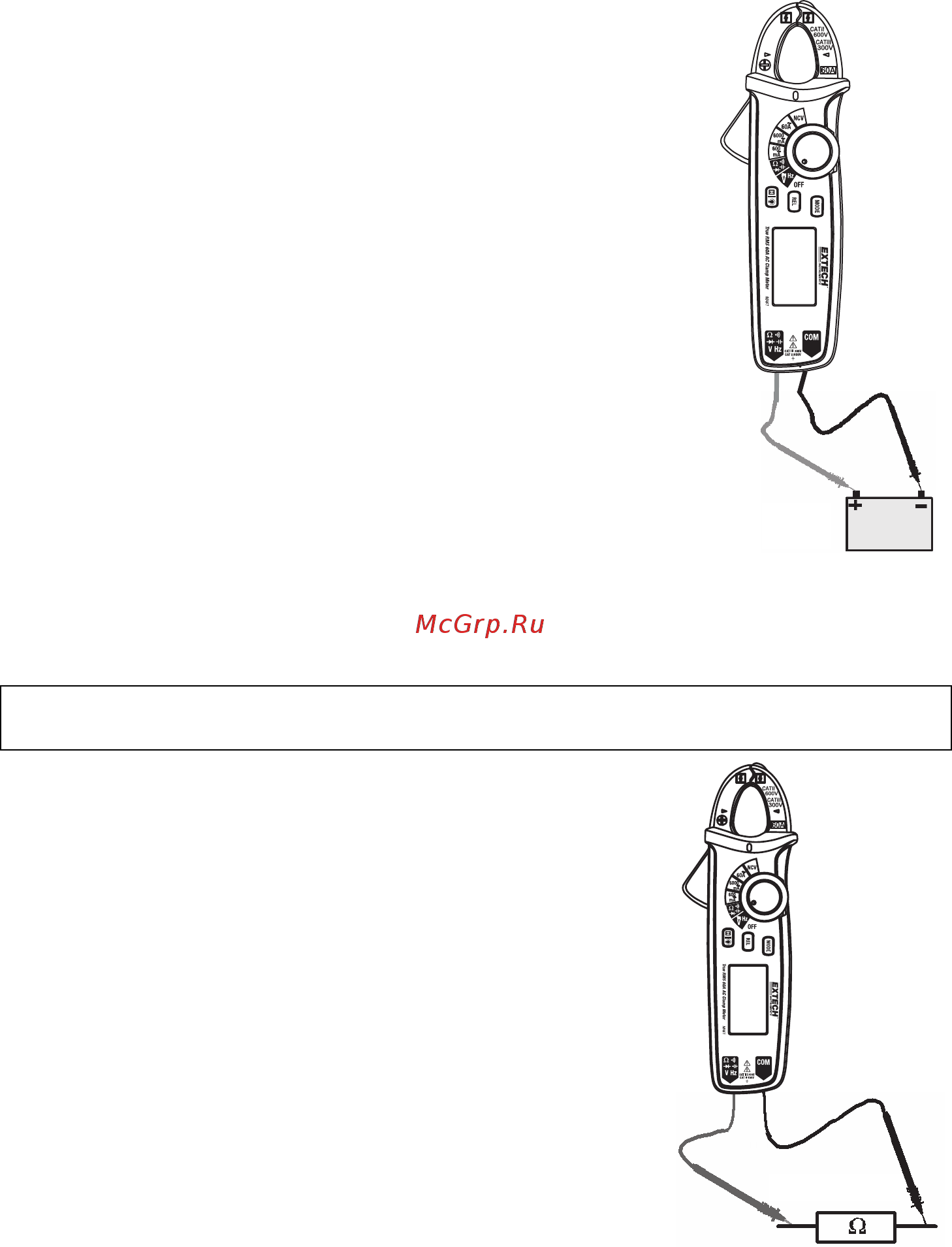 EXTECH MA620 [10/17] Dc voltage measurements