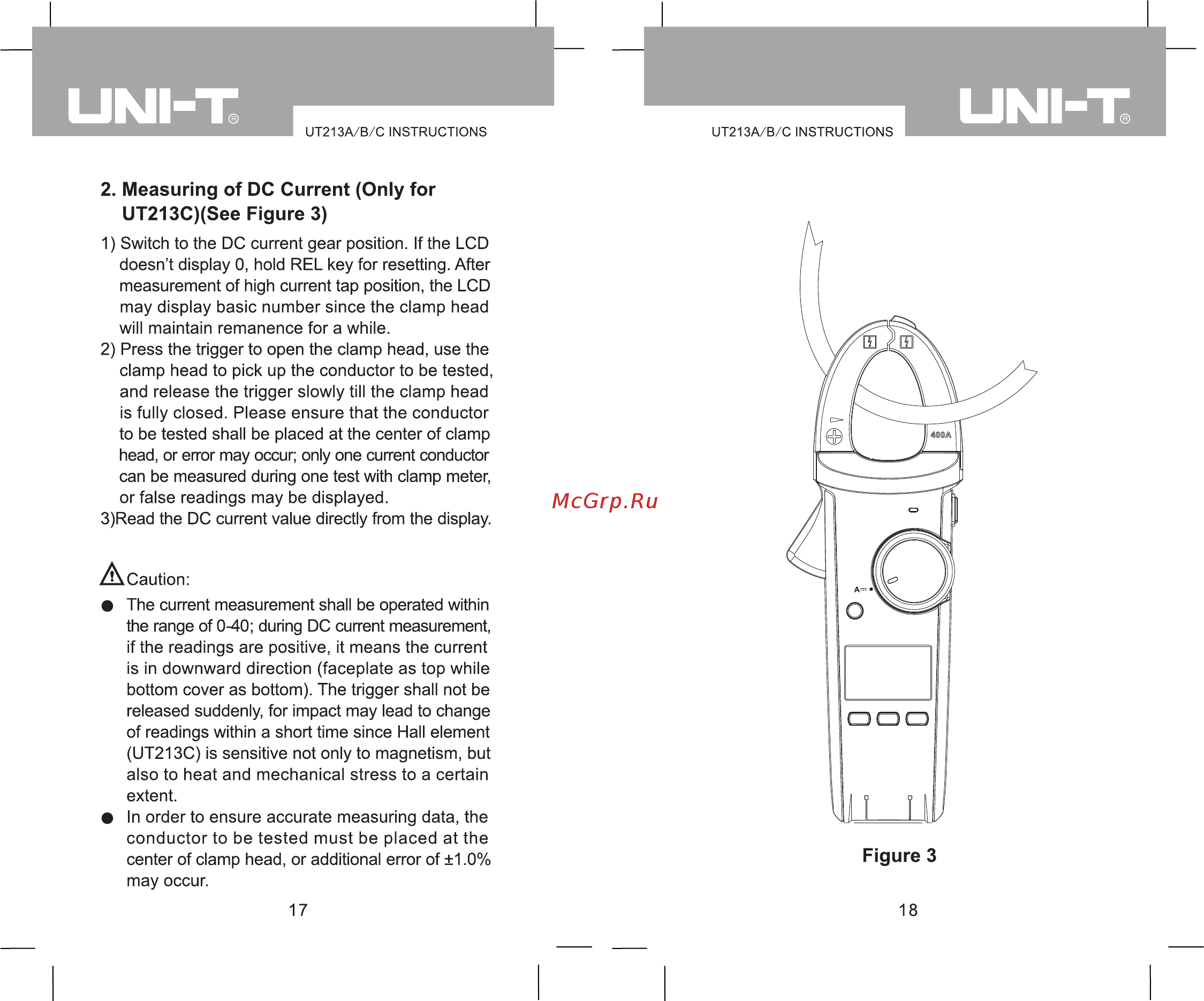 Uni-T UT213A [11/20] Ut213c see figure 3