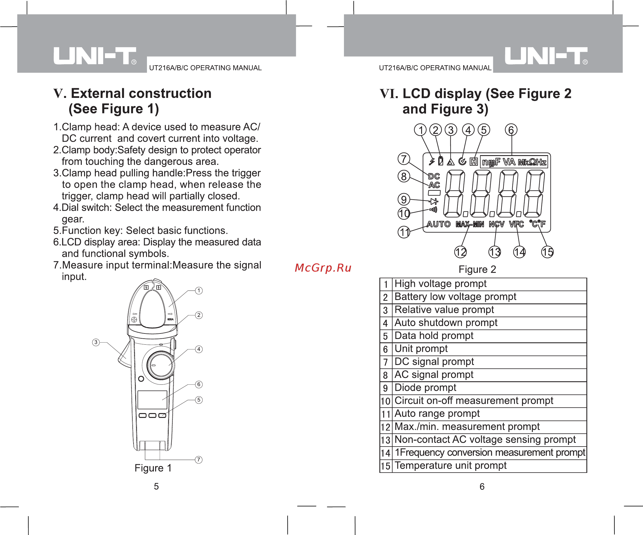 Uni-T UT216B [5/18] See figure 1