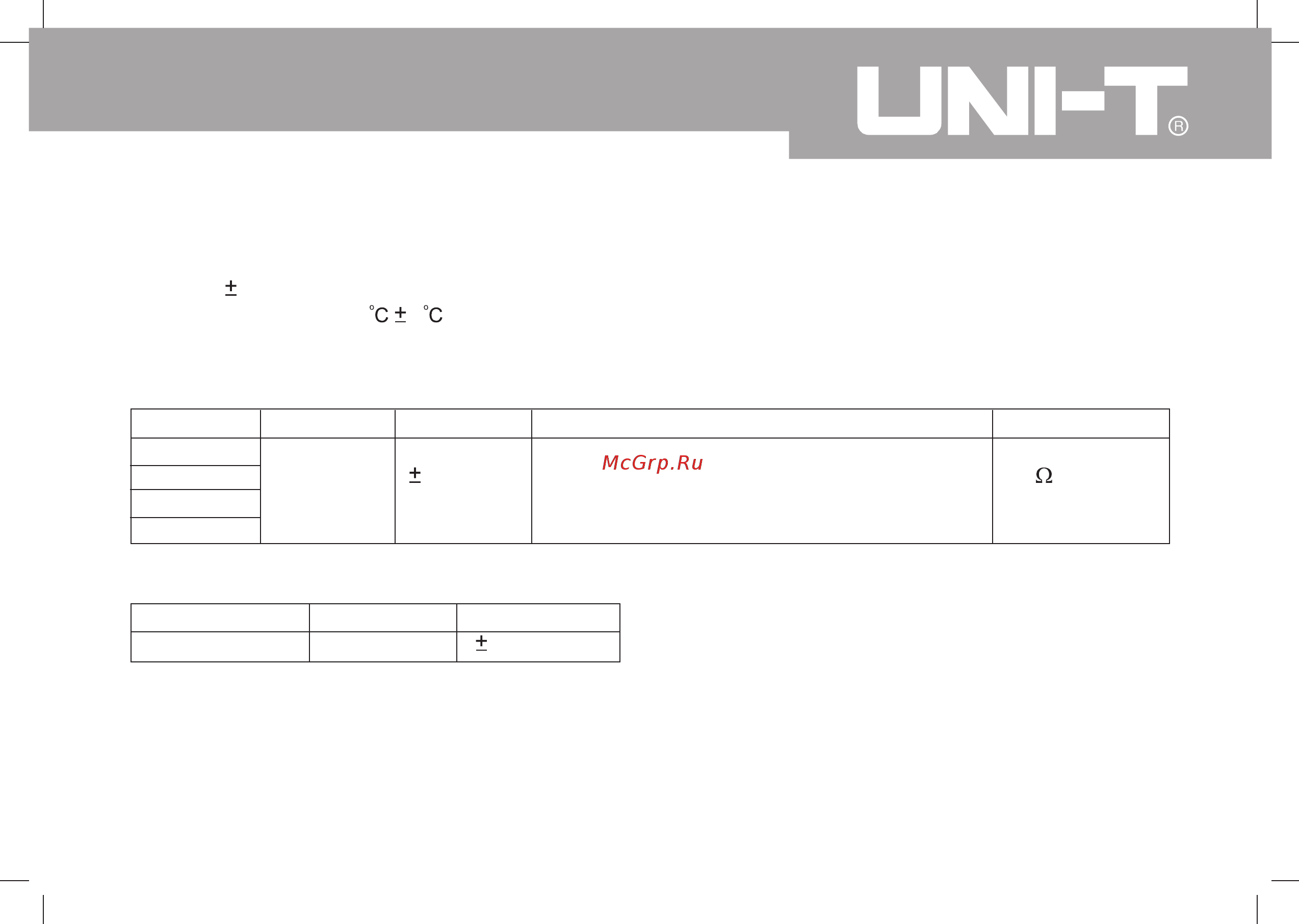 Uni-T UT233 [41/50] Accurate specifications