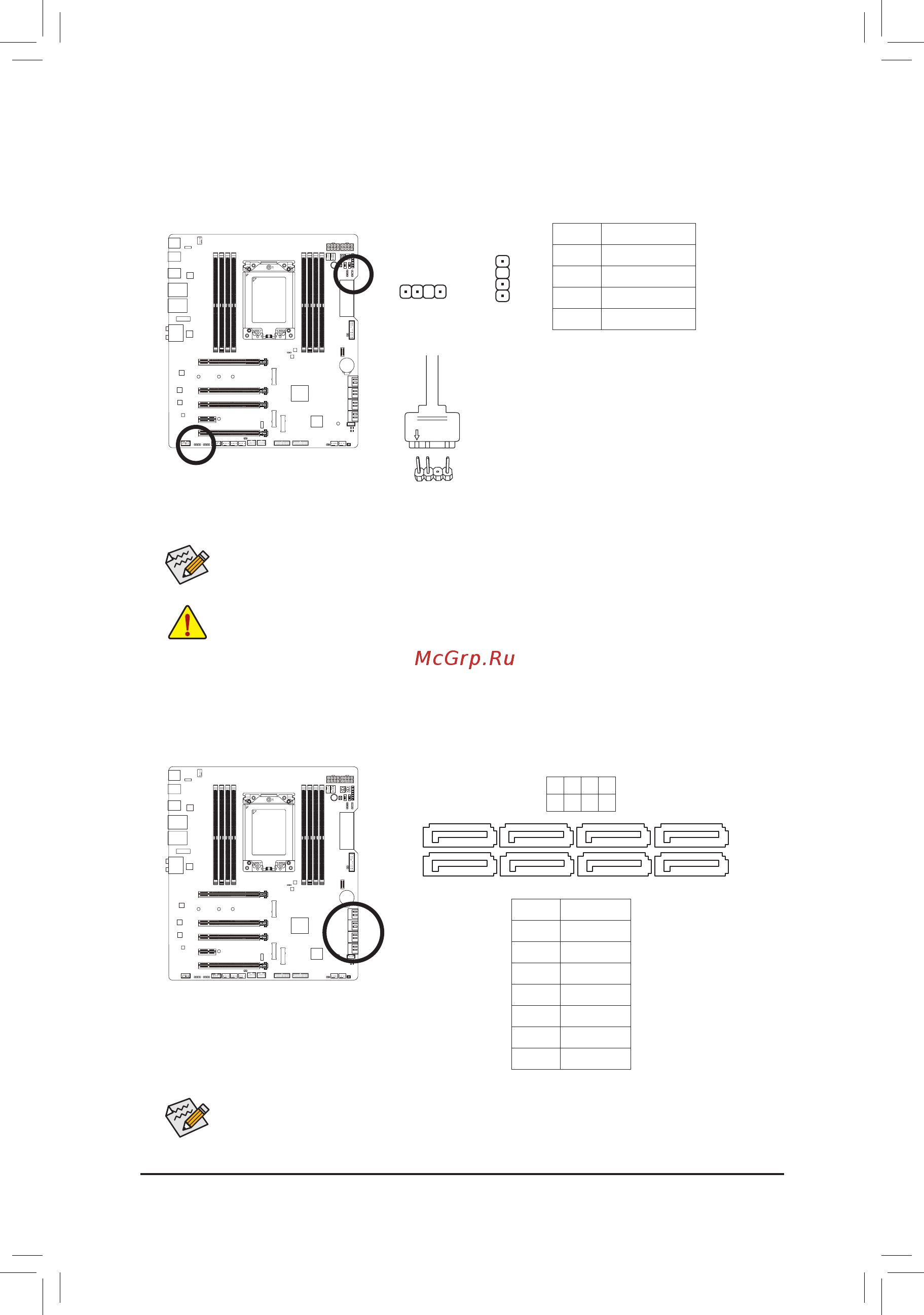 Gigabyte TRX40 AORUS MASTER (rev. 1.1) [30/104] Sata3 0 1 2 3 4 5 6 7 sata 6gb s connectors
