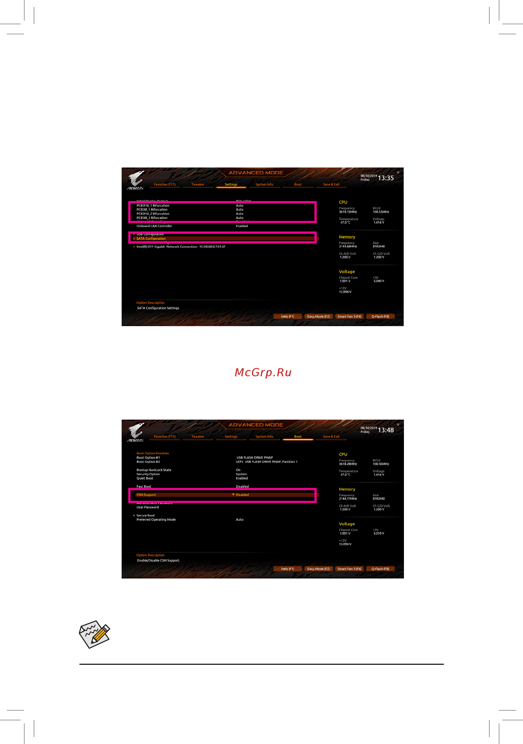 Gigabyte TRX40 AORUS MASTER (rev. 1.1) [62/104] B configuringsatacontrollermodeinbiossetup