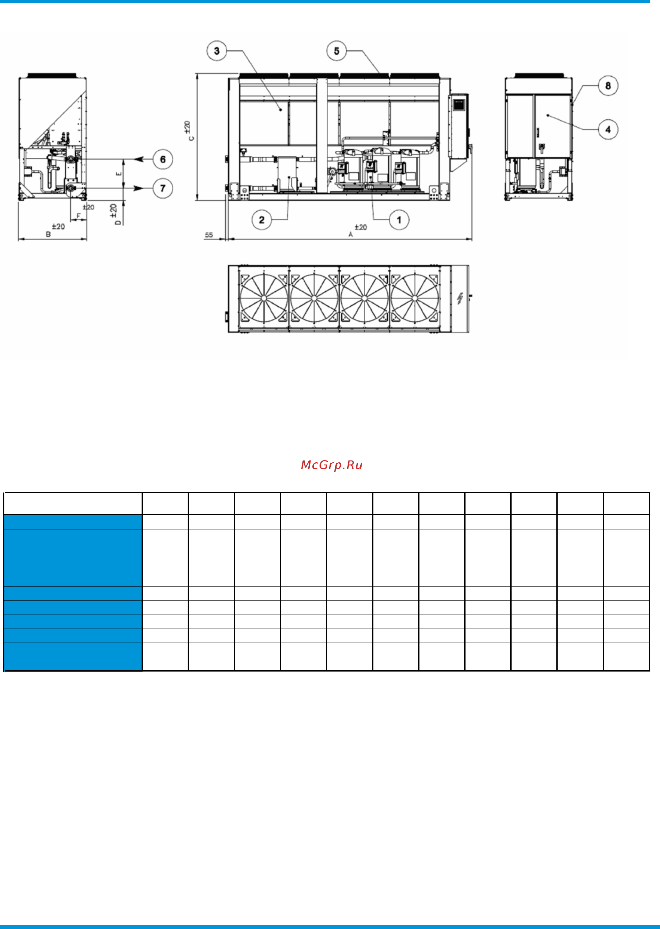 Daikin EWAQ350F-XS [58/67] Dimensional drawing