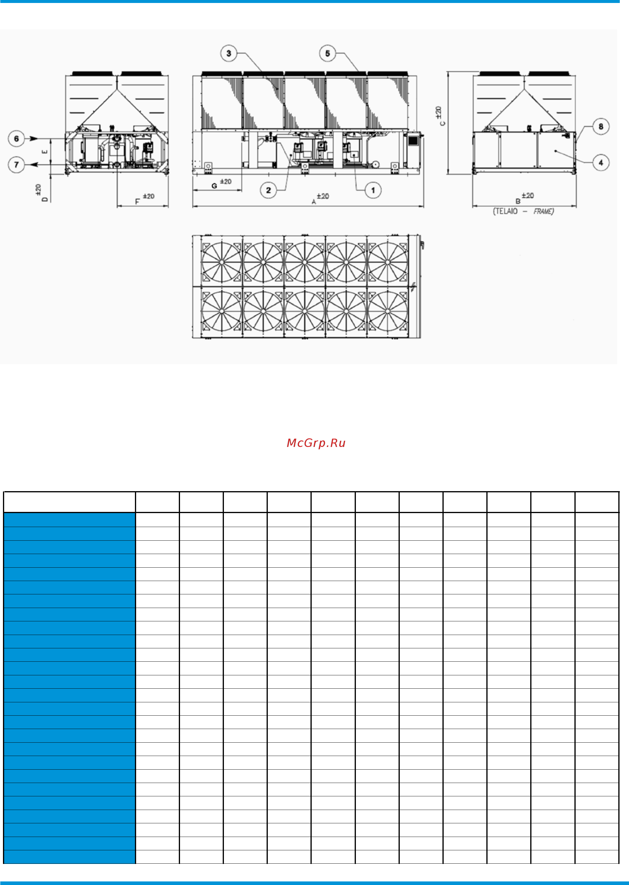Daikin EWAQ360F-SL [59/67] Dimensional drawing