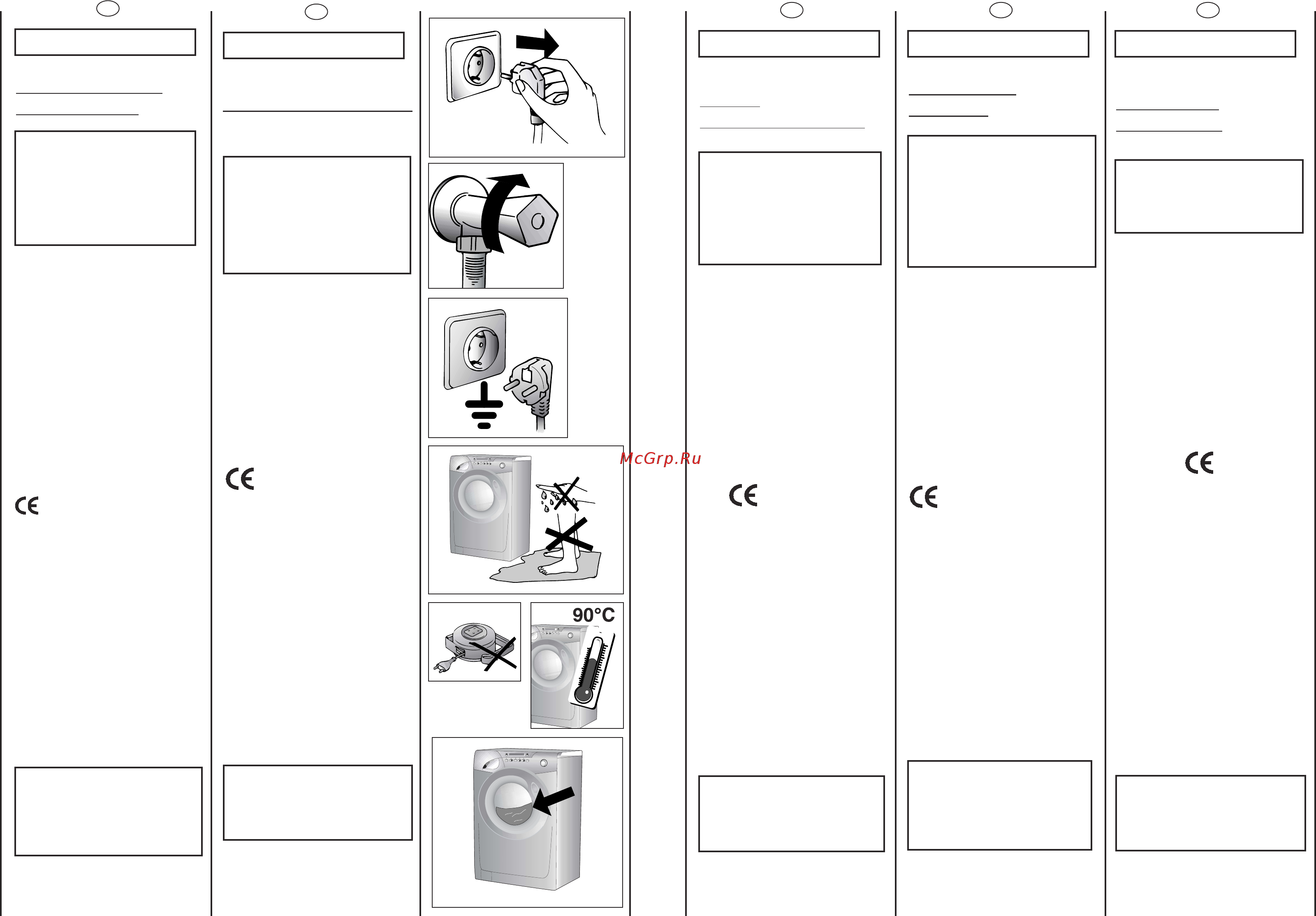 Candy GO W 264 D [6/53] Меры безопасности