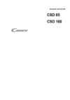 Candy CSD 100 Руководство пользователя