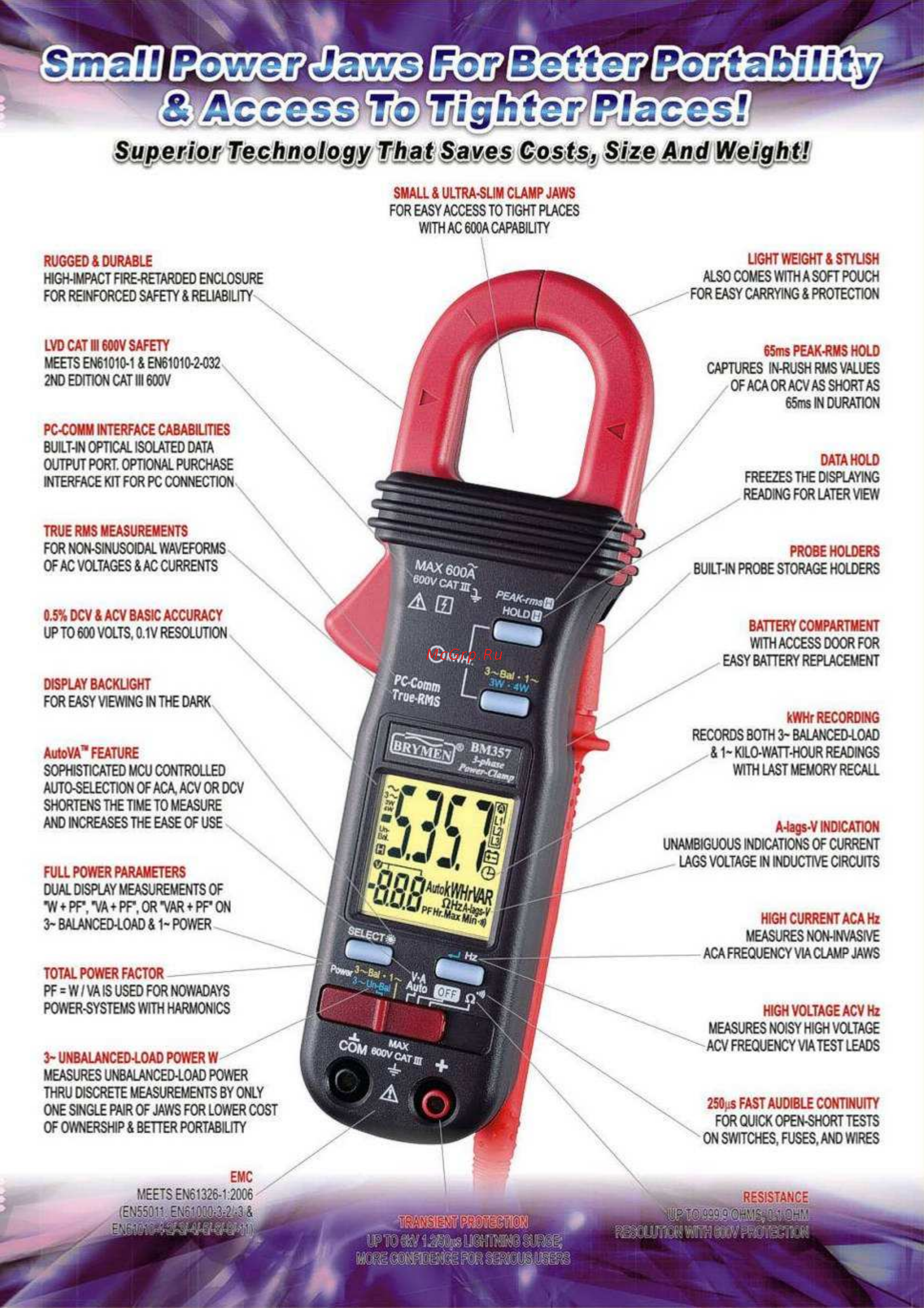 BEHA-AMPROBE BM357 Data Sheet онлайн [3/4] 529193
