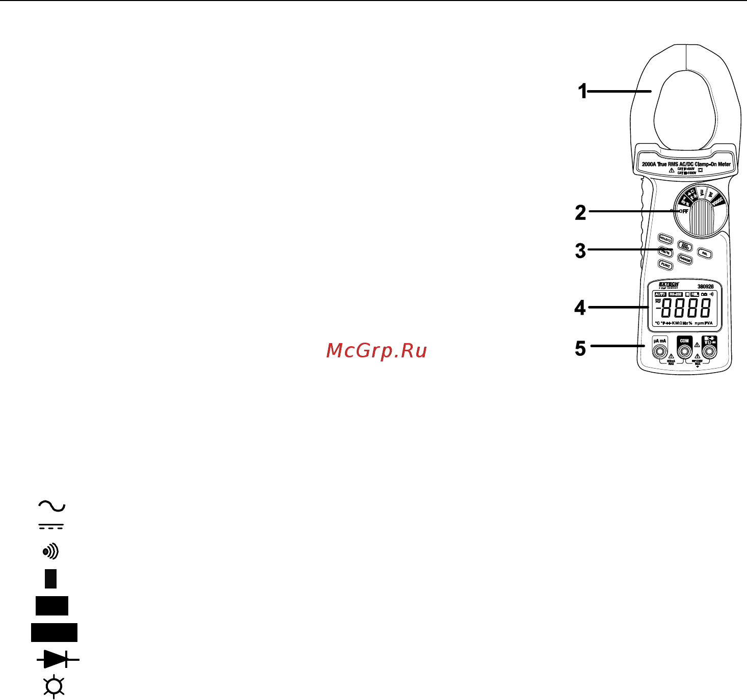 EXTECH EX380926 [3/10] Meter description