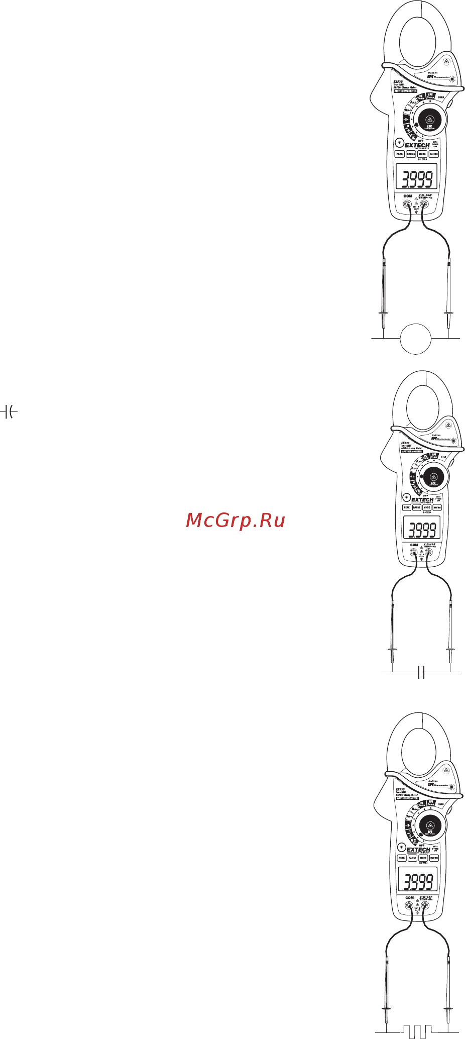 EXTECH EX840 [6/12] Capacitance measurements