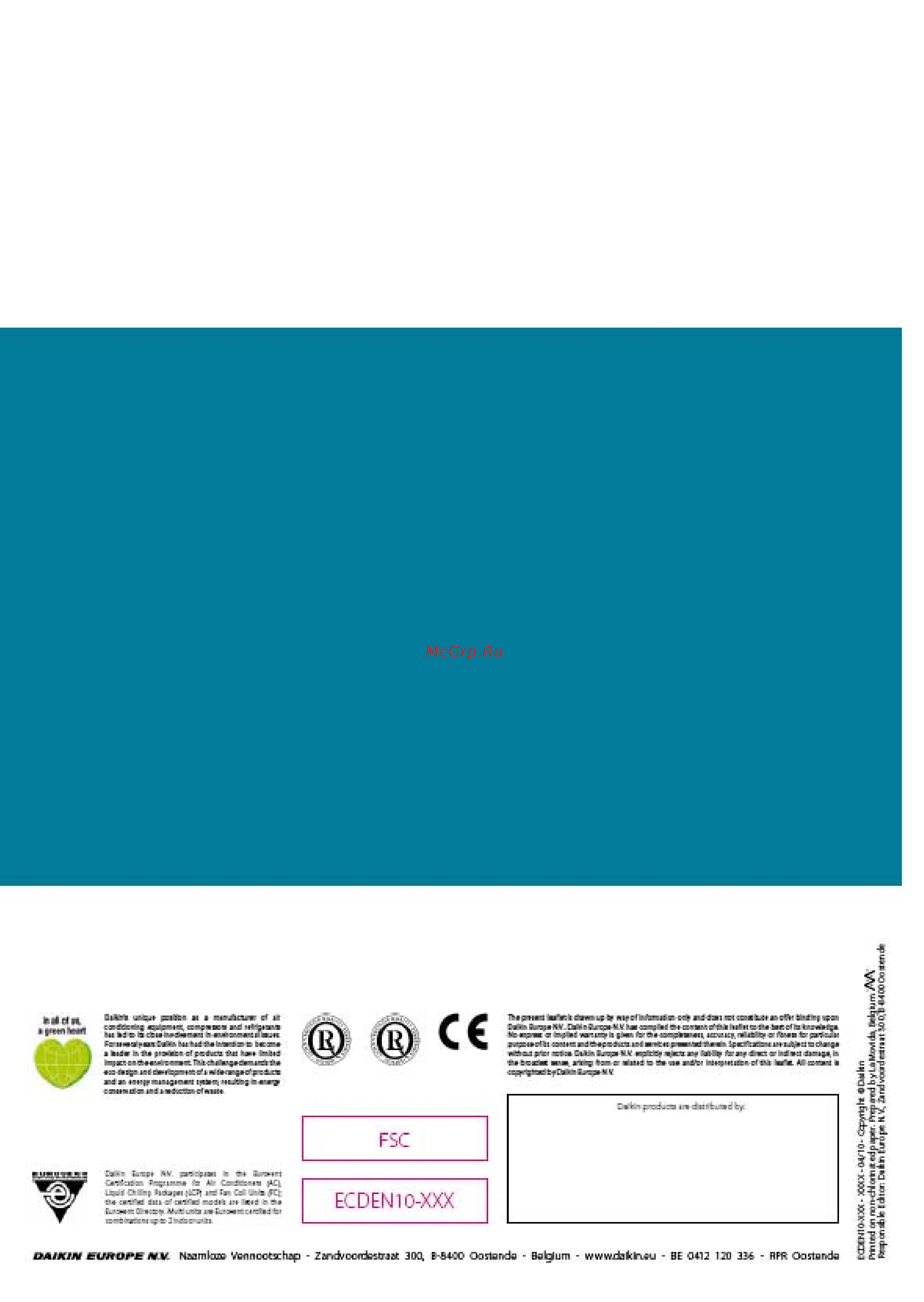 Daikin EWLDС13I-SS Брошюра онлайн [36/36] 529438