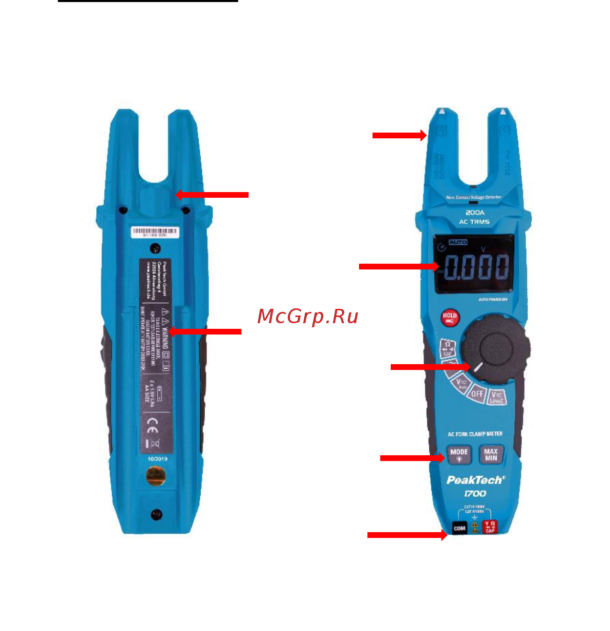 PEAKTECH PKT-P1700 Инструкция по эксплуатации онлайн [5/28] 529474
