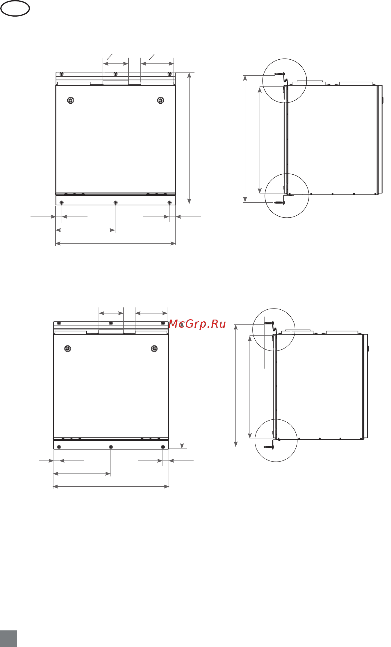 Komfovent Domekt S 650 F [14/36] Положение держателей устройства domekt r 400 v