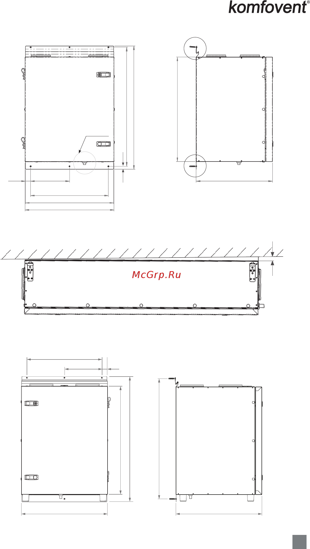Komfovent Domekt S 650 F [15/36] Положение держателей устройств domekt domekt cf 250f cf 500f cf 700f