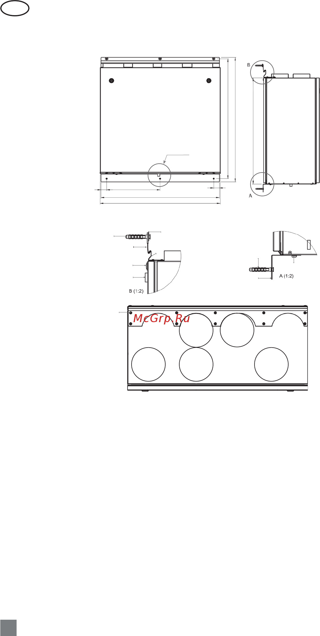 Komfovent Domekt S 650 F [22/36] Положение держателей устройства domekt pp 300 v domekt pp 450 v