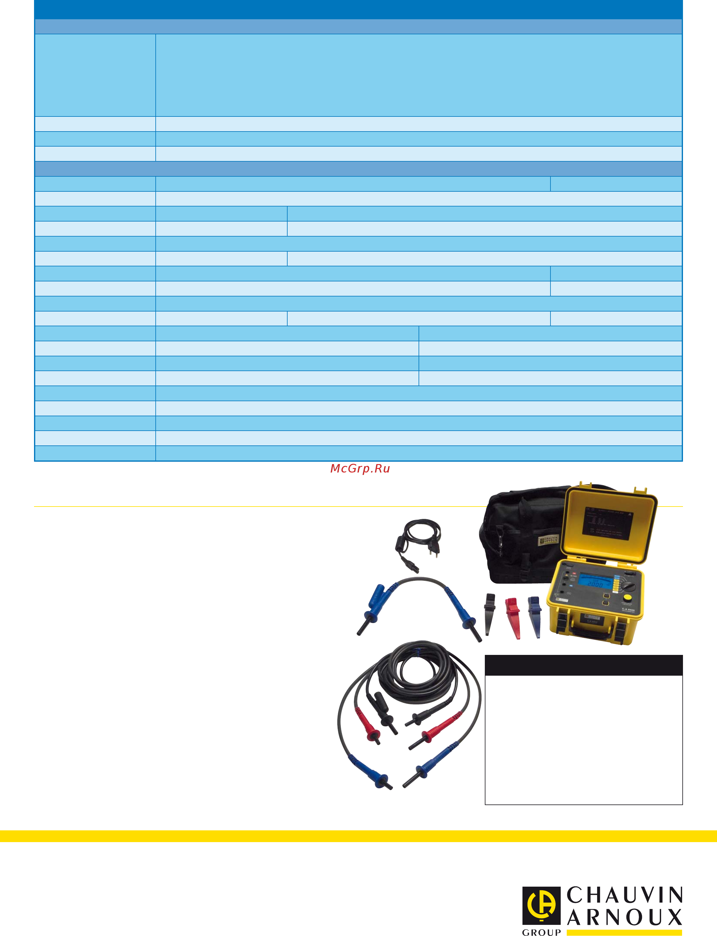 CHAUVIN ARNOUX CA-6524 [4/4] Specifications
