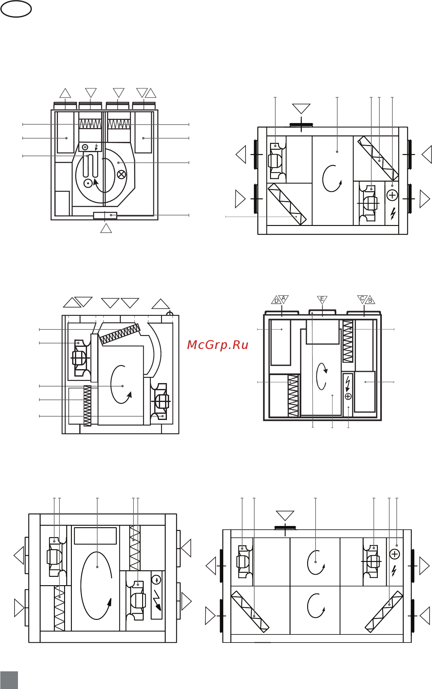 Komfovent Domekt S 1000 F [8/36] Принципиальные схемы устройства