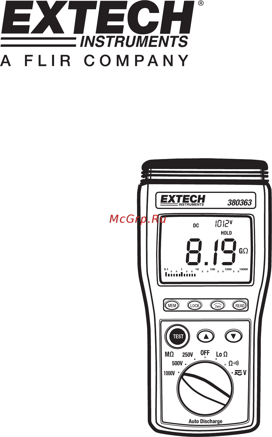 EXTECH EX380363 Расширенная инструкция онлайн