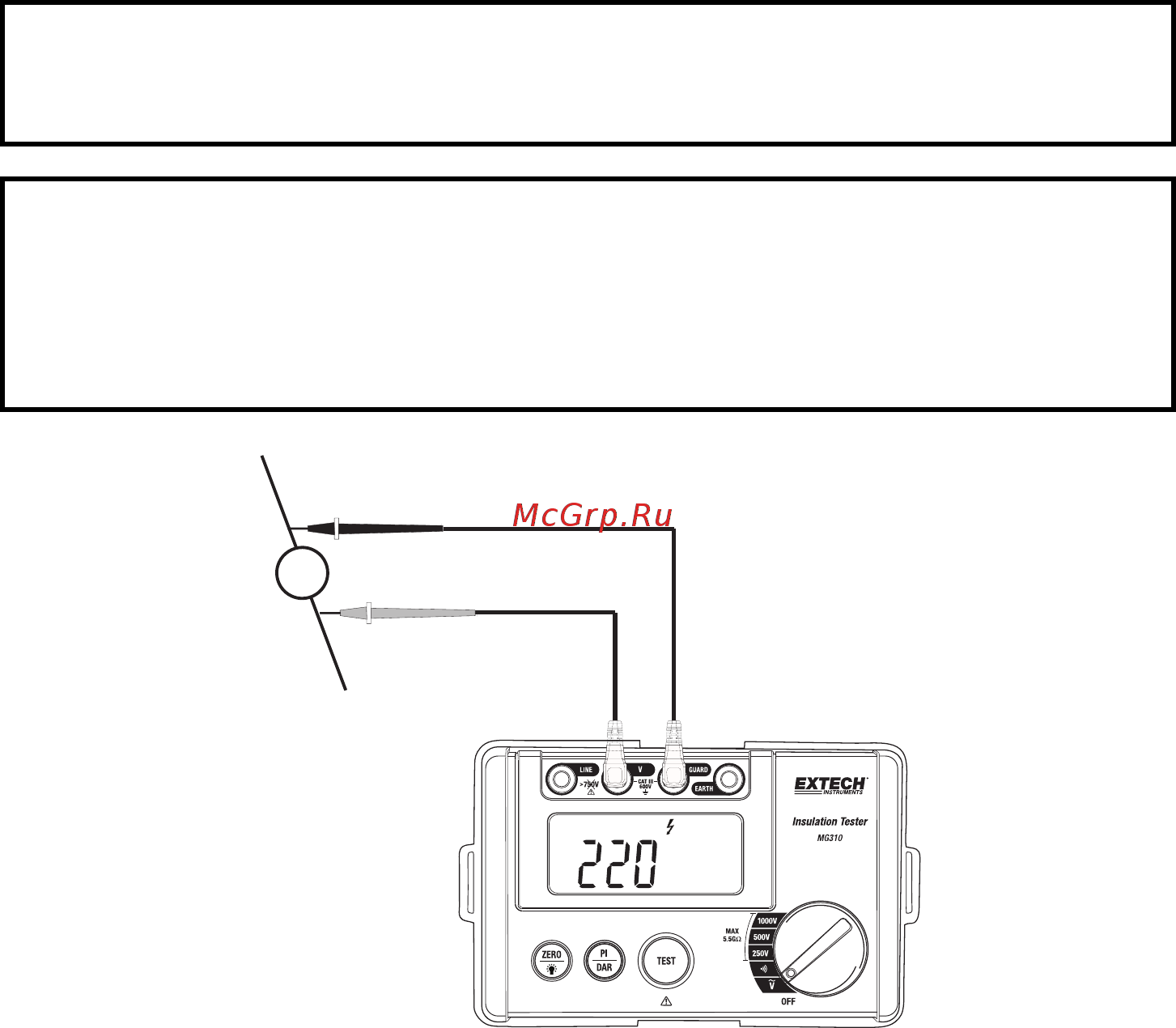 EXTECH MG320 [9/12] Ac voltage measurements