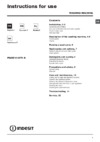 Indesit PWSE 61070 S Руководство пользователя