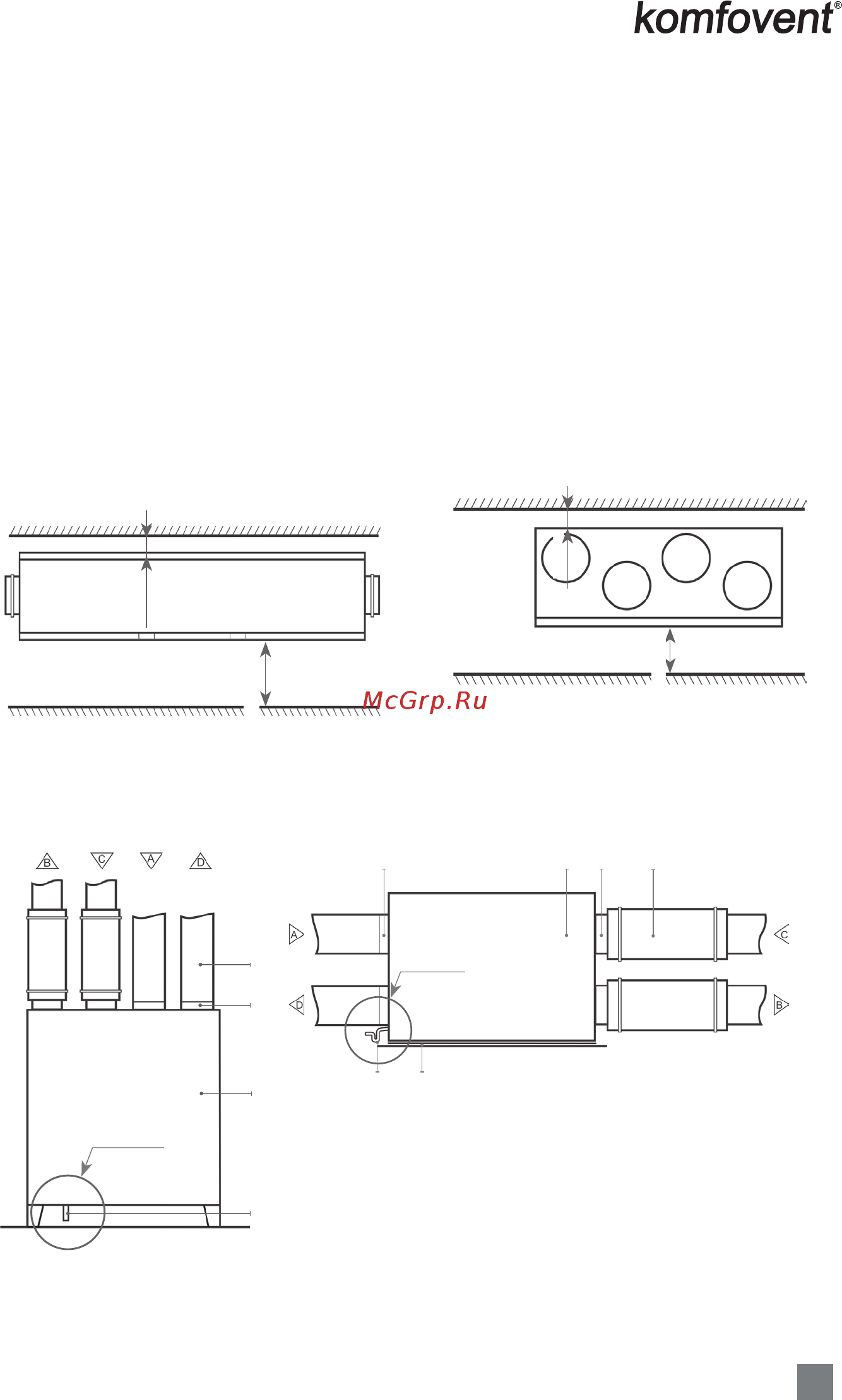 Komfovent Verso CF 3500 U/H/V [17/36] Монтаж устройства