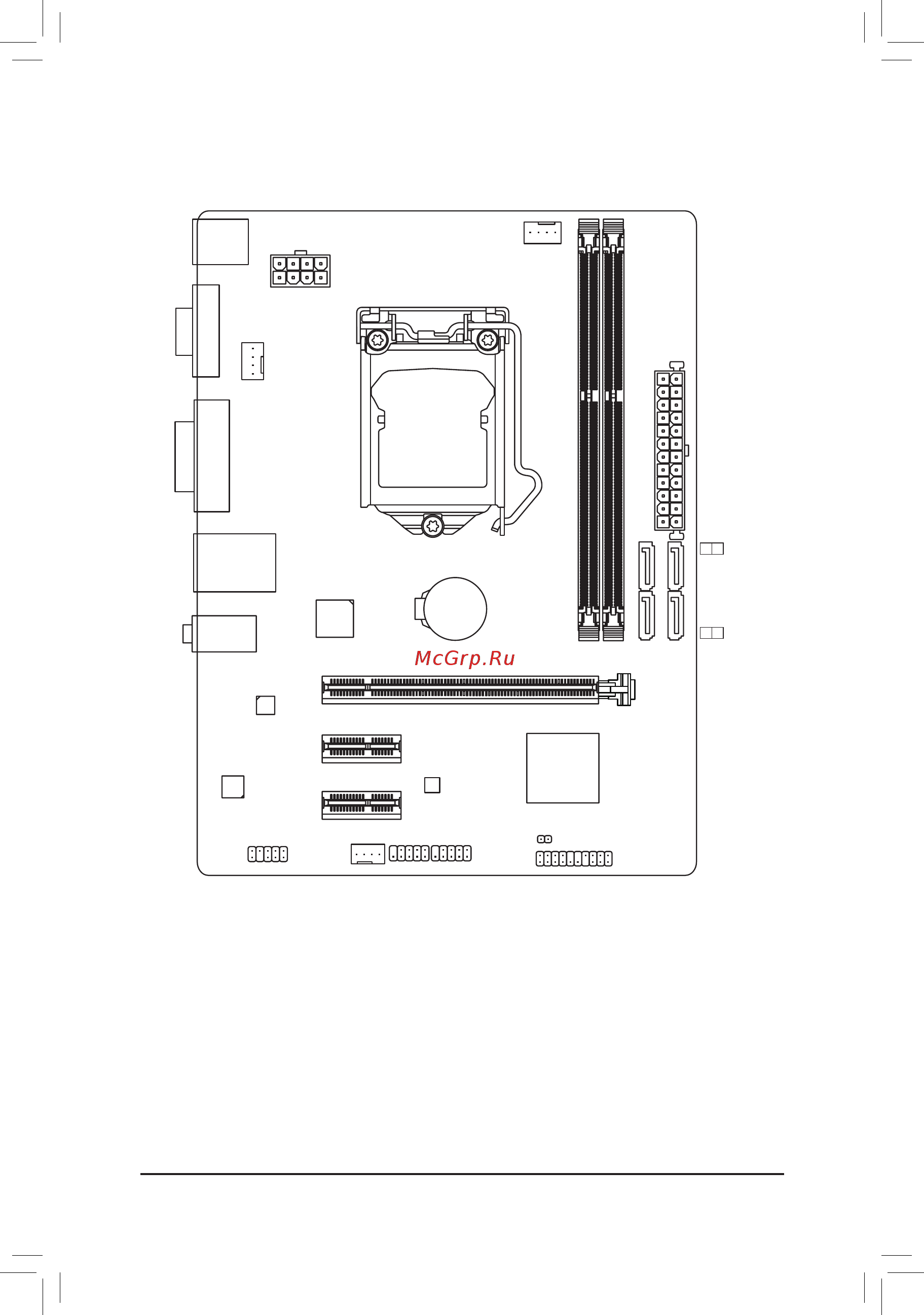 Gigabyte GA-H81M-DS2V (rev. 2.0) [4/32] Ga h81m ds2v motherboard layout