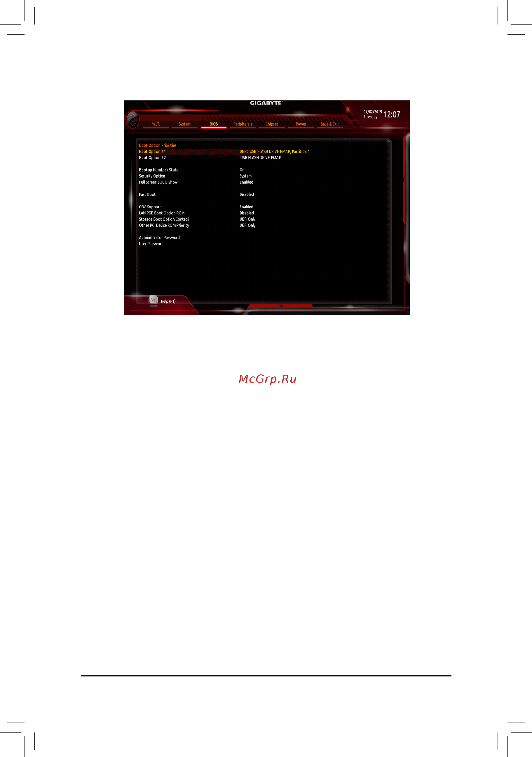 Gigabyte X570 UD (rev. 1.0) [26/44] Boot option priorities
