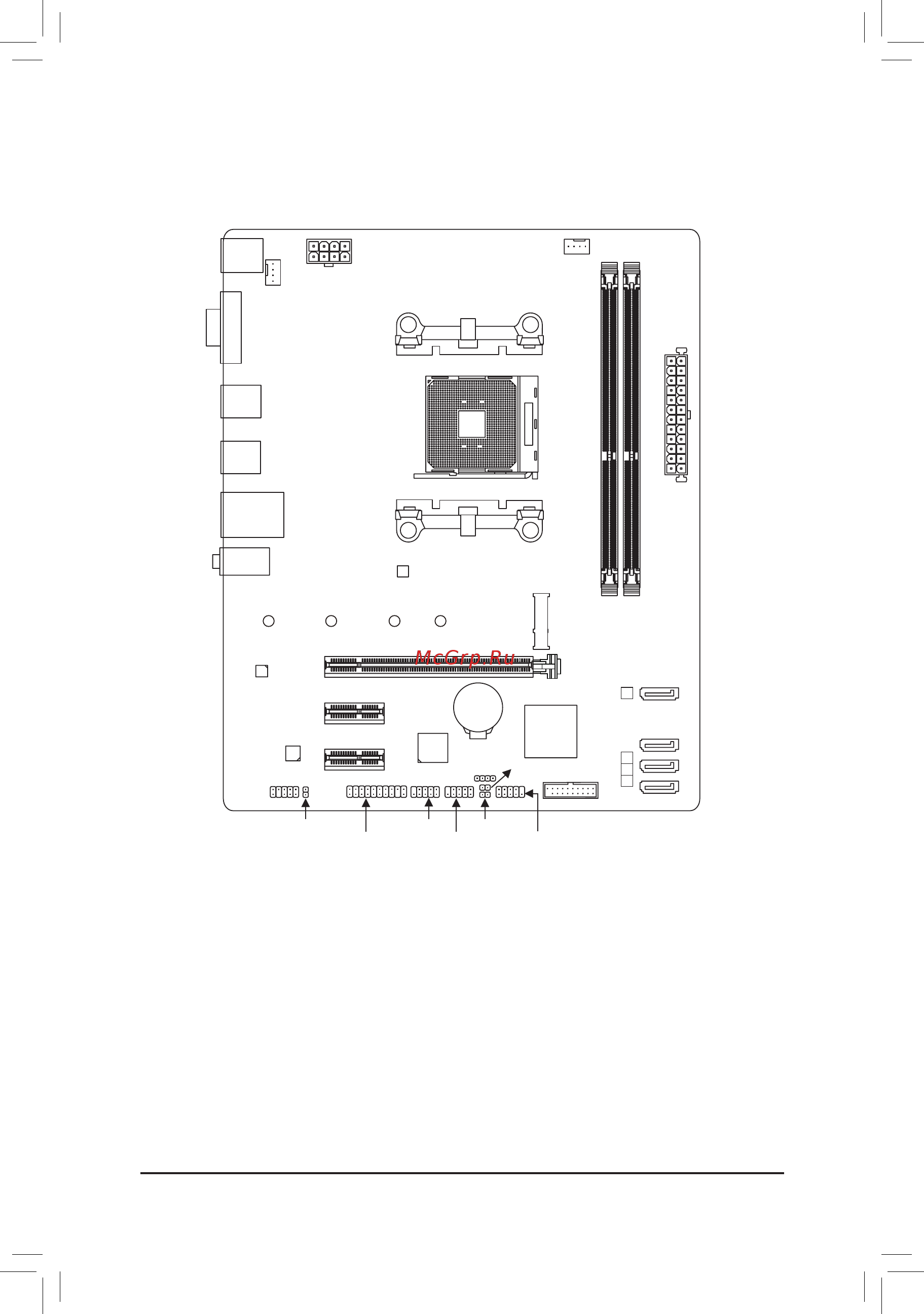 Gigabyte GA-A320M-D2P (rev. 1.0) [4/39] Ga a320m d2p motherboard layout