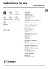 Indesit WITL 1061 Руководство пользователя