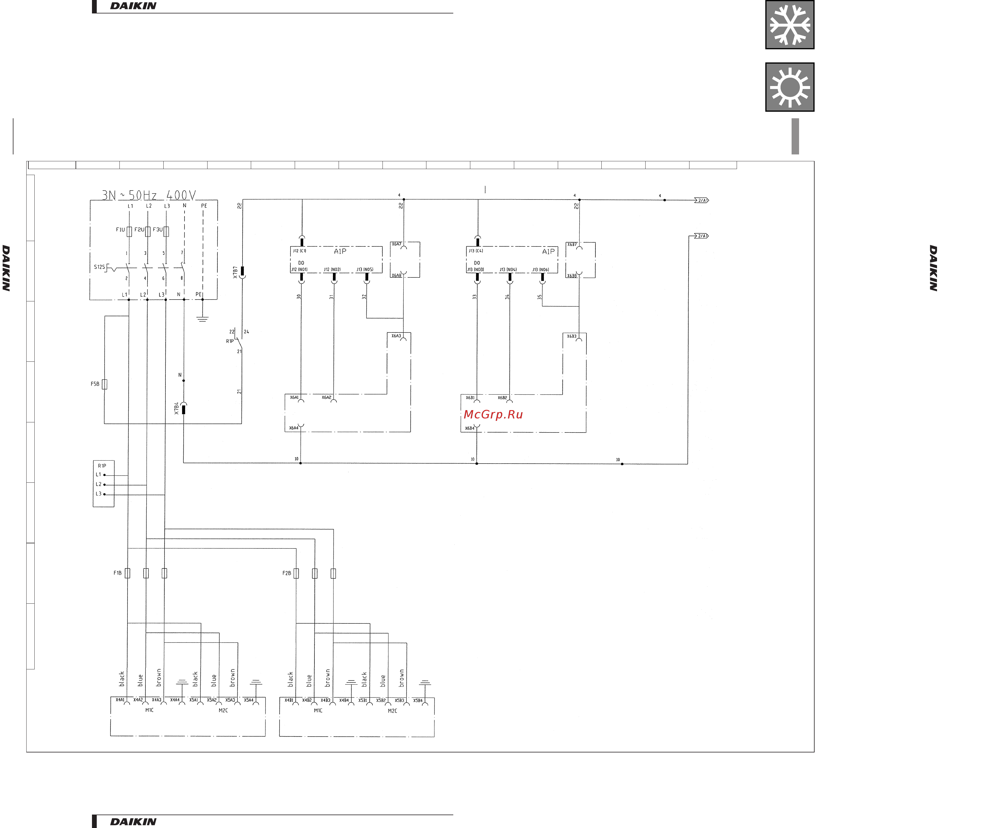 Daikin EUW10KZW [36/49] Wiring diagrams