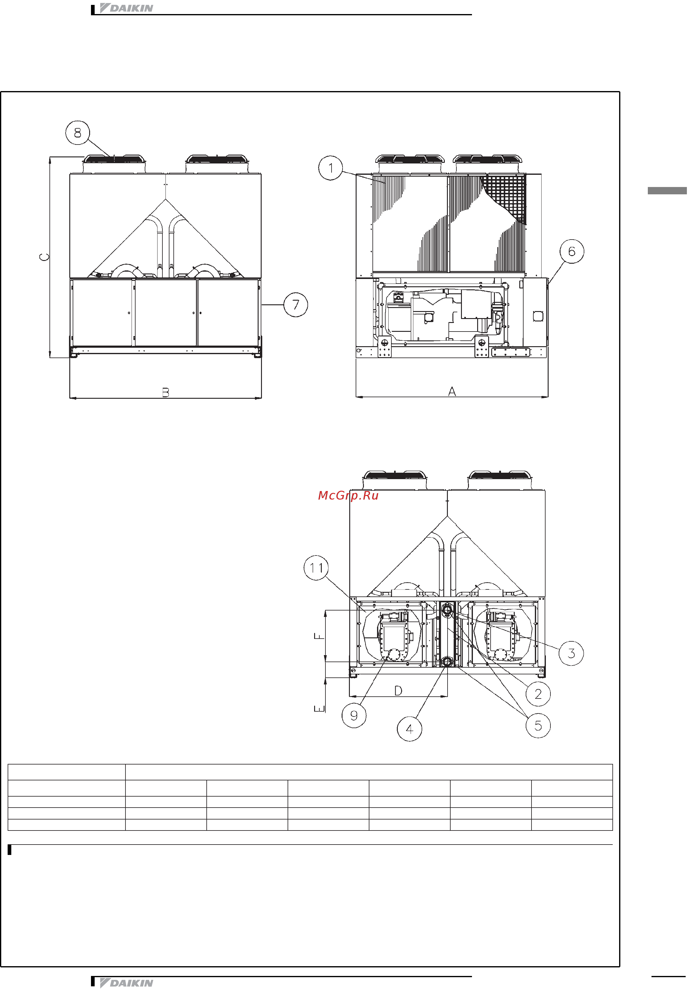 Daikin EWAD350D-XR [25/48] Размерные чертежи