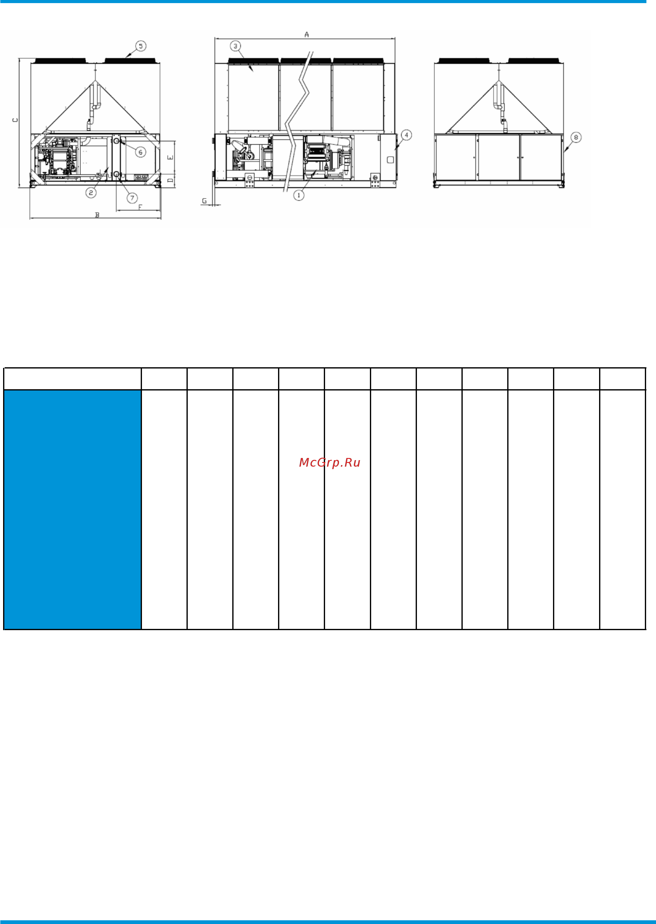 Daikin EWAD270TZ-PR [67/75] Dimensional drawing