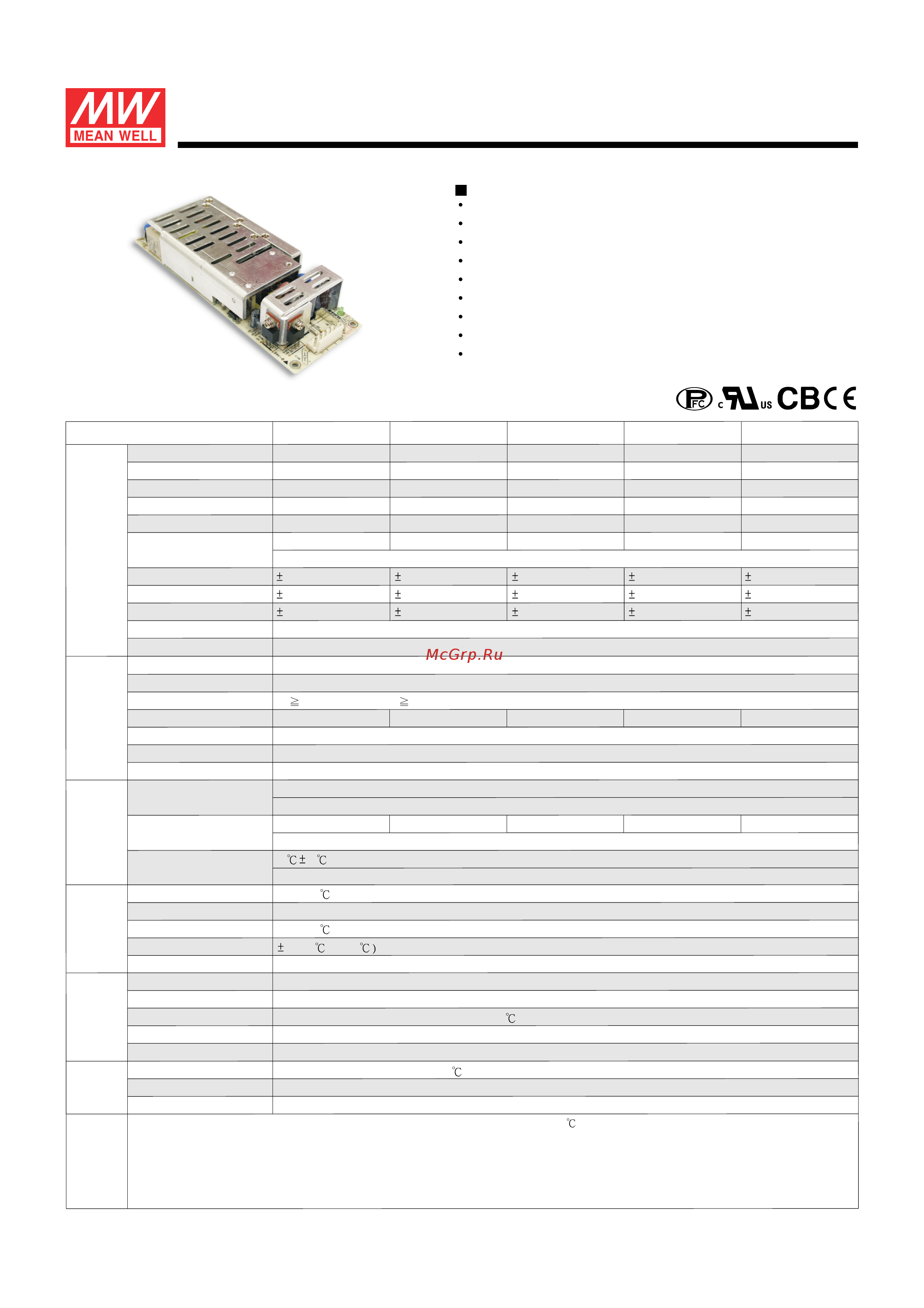 MEAN WELL ASP-150-24 Data Sheet онлайн