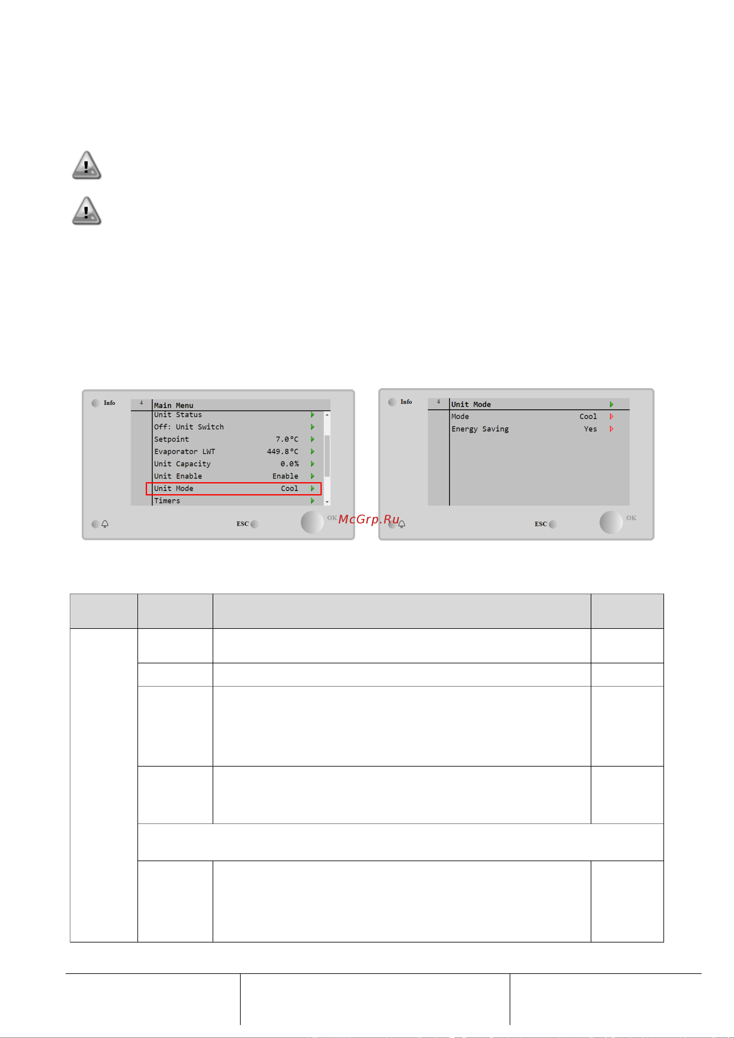 Daikin EWAD350TZ-PSB2 [15/63] Режим работы агрегата