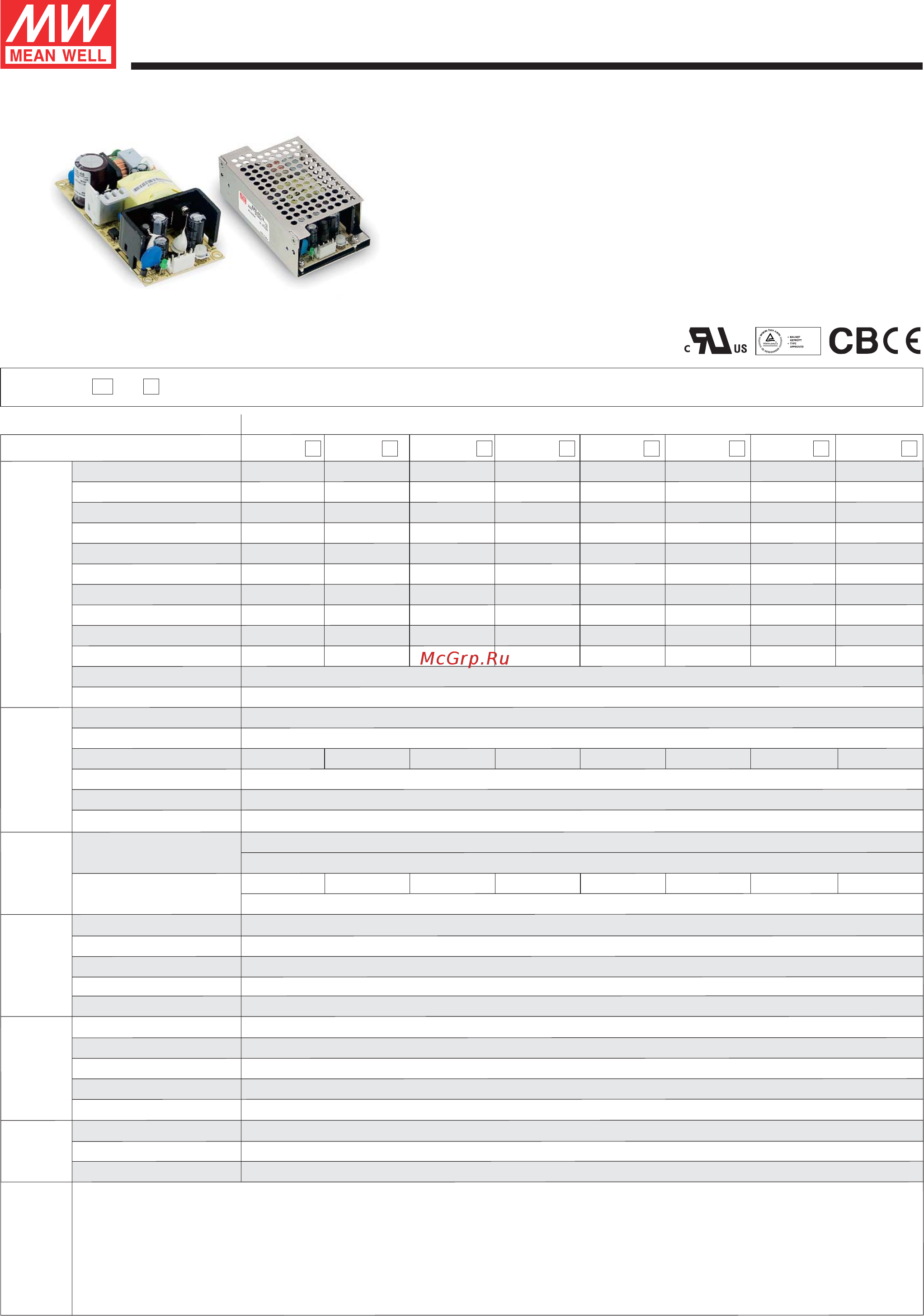 MEAN WELL EPS-65-36 Data Sheet онлайн