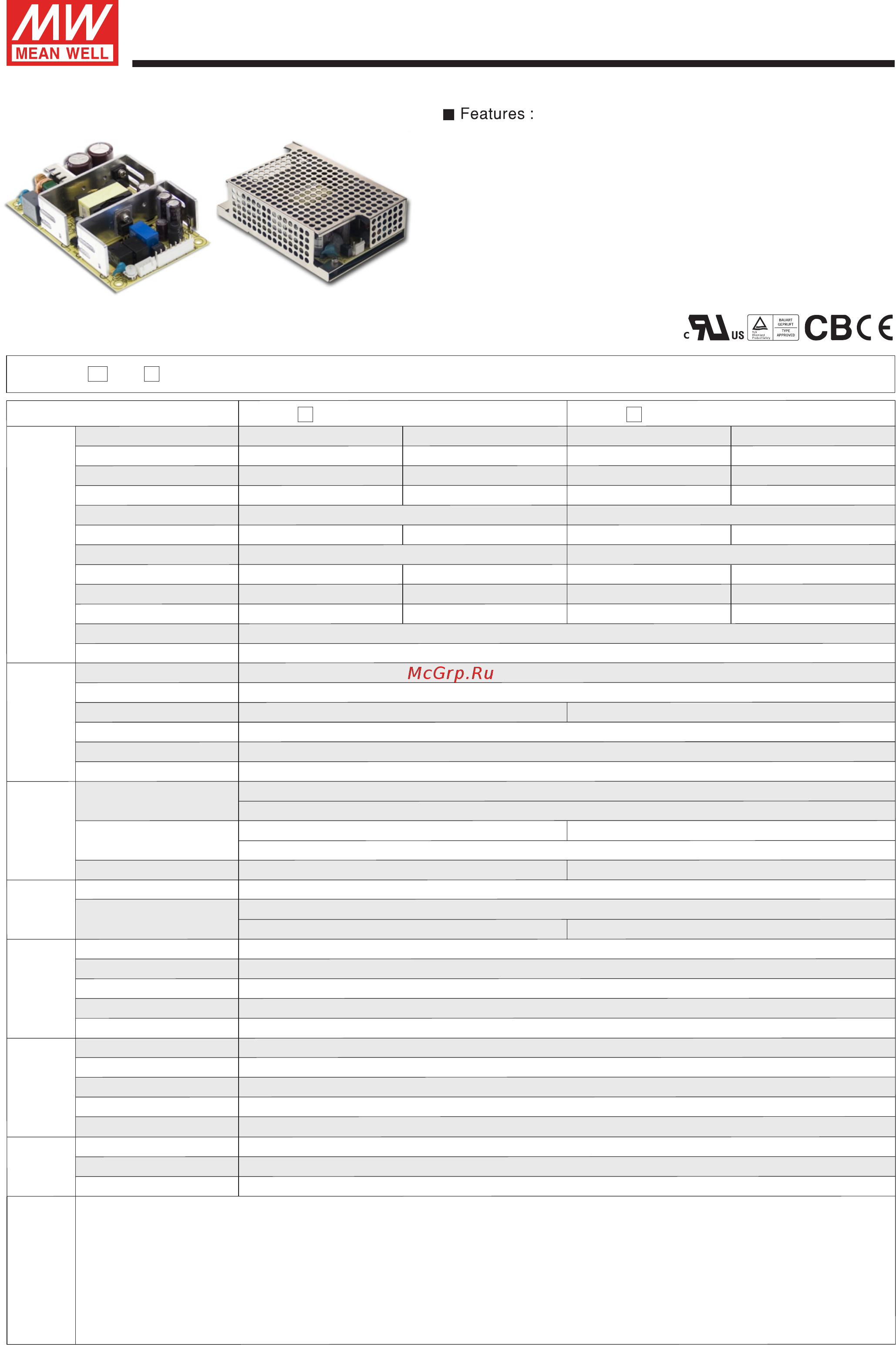 MEAN WELL PSC-100A-C Data Sheet онлайн