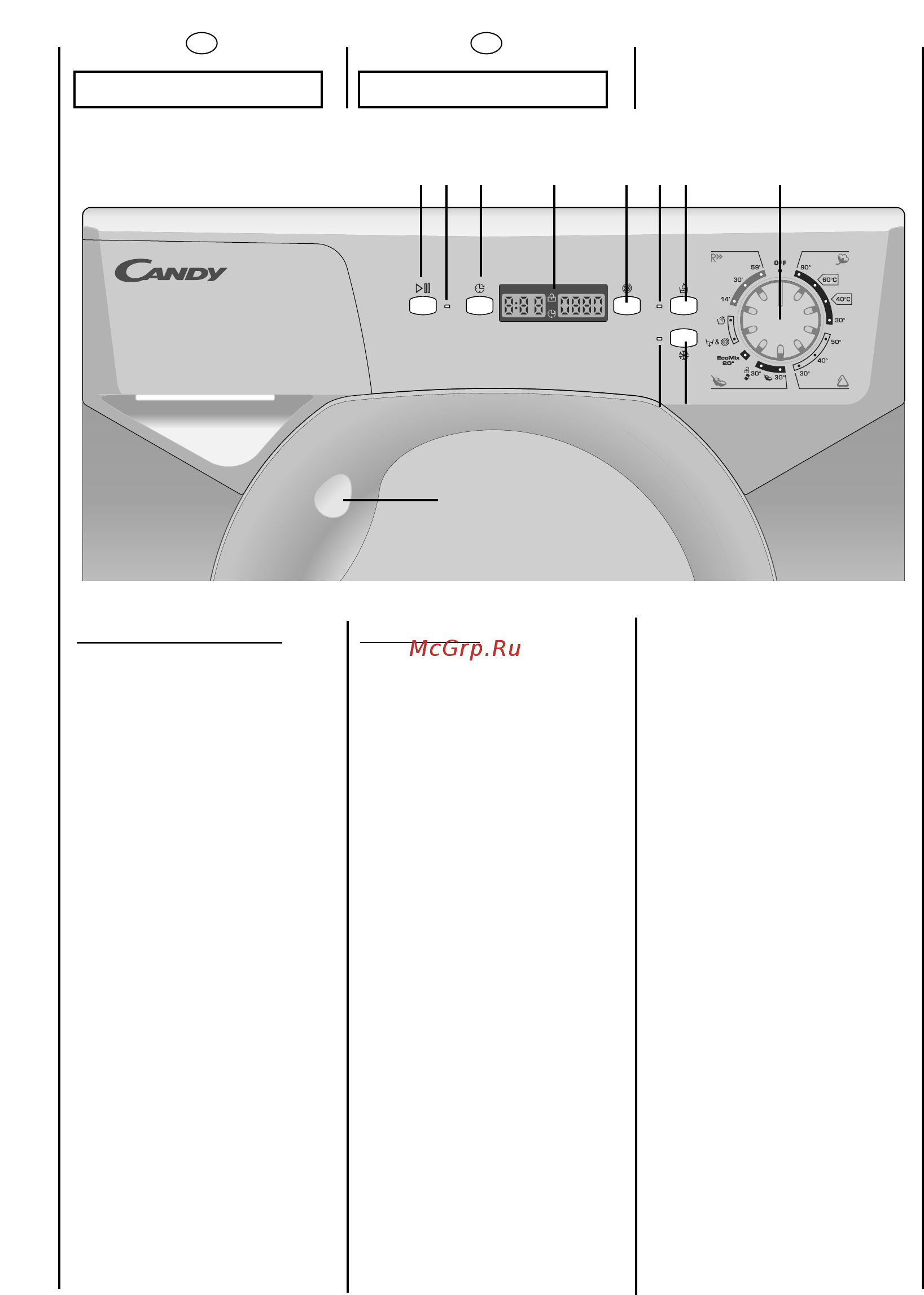 Candy AQUA 1042D1/2-S [12/40] Контрол ни бутон и controls