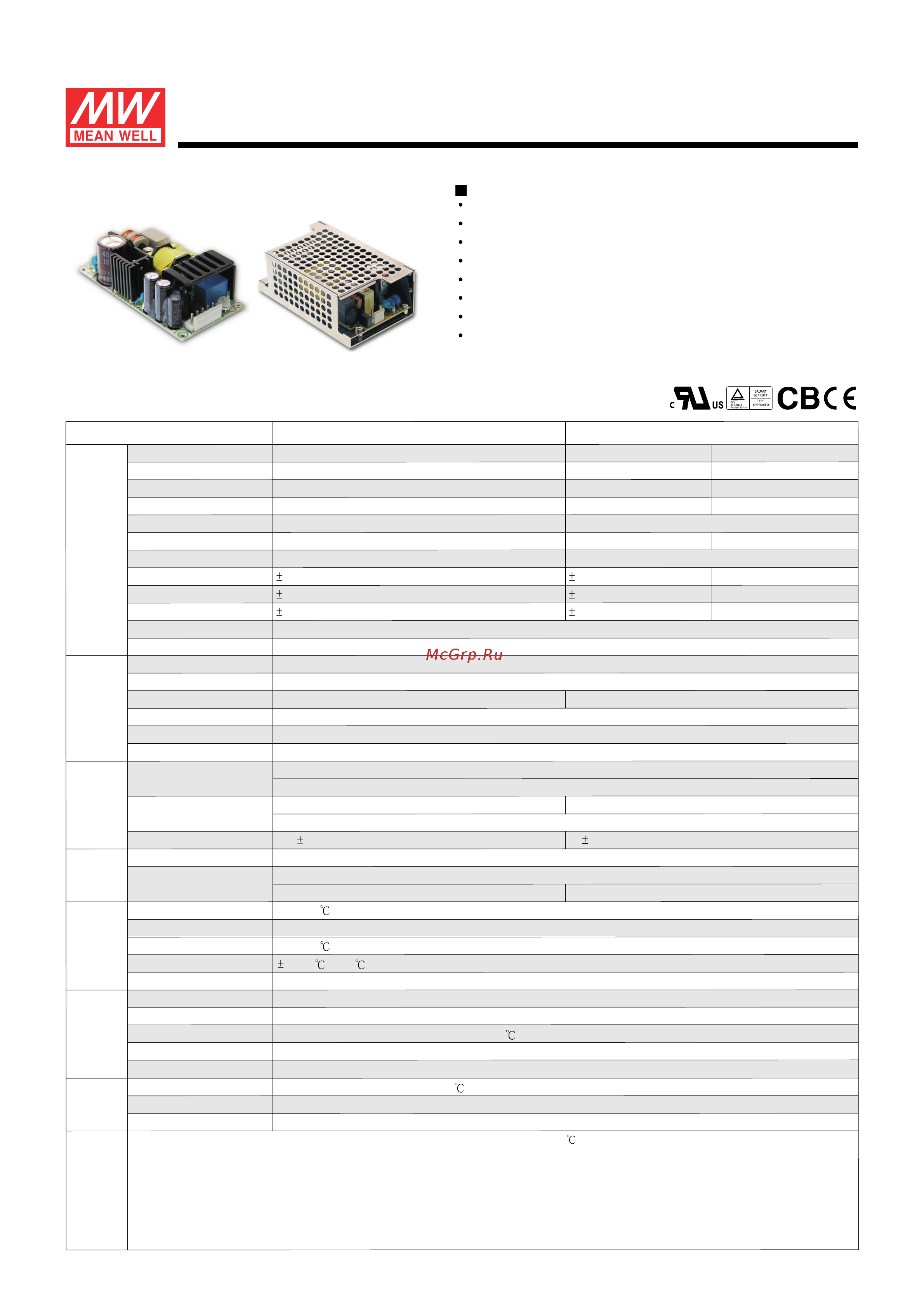 MEAN WELL PSC-60A-C Data Sheet онлайн