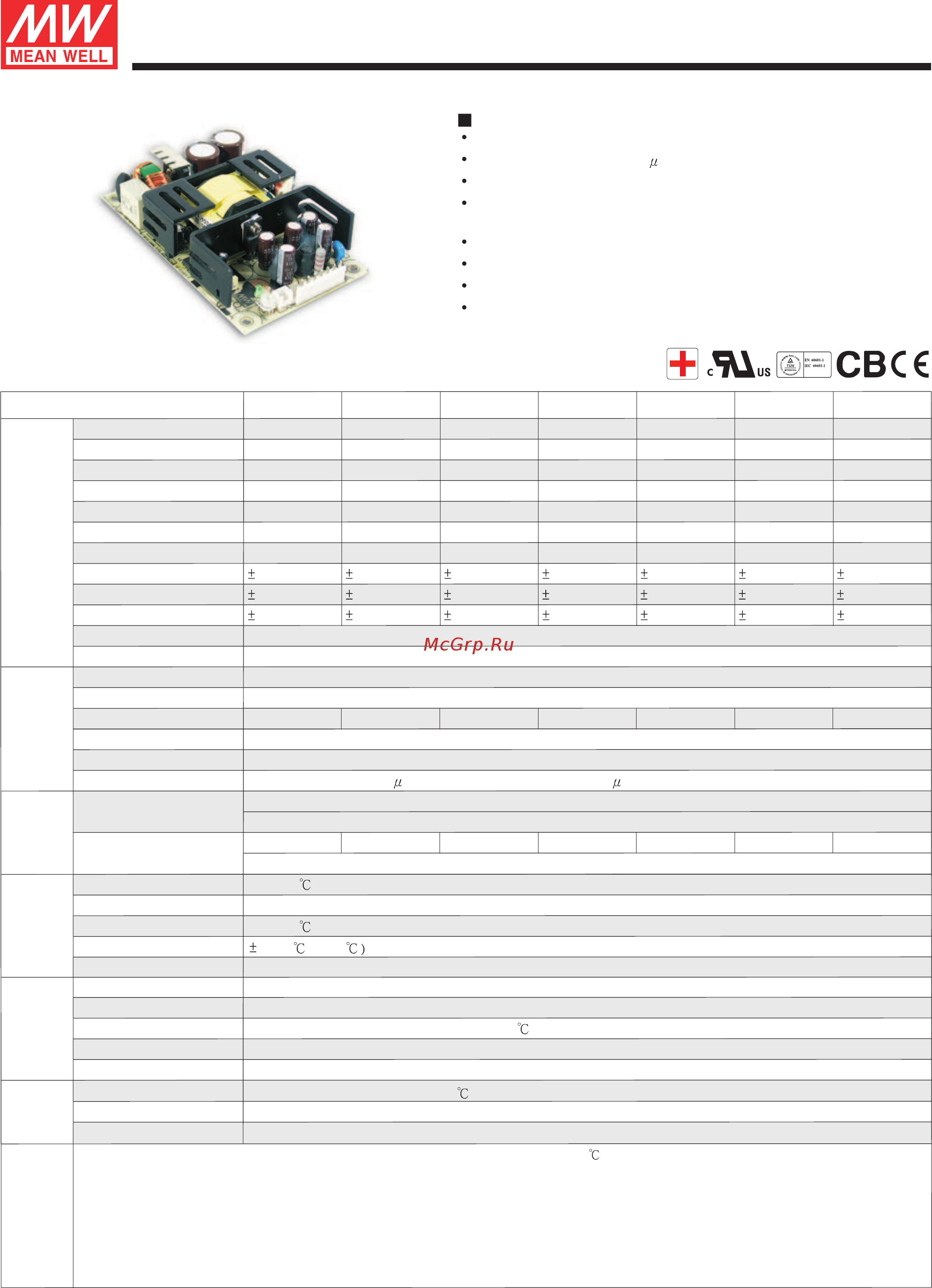 MEAN WELL RPS-75-15 Data Sheet онлайн