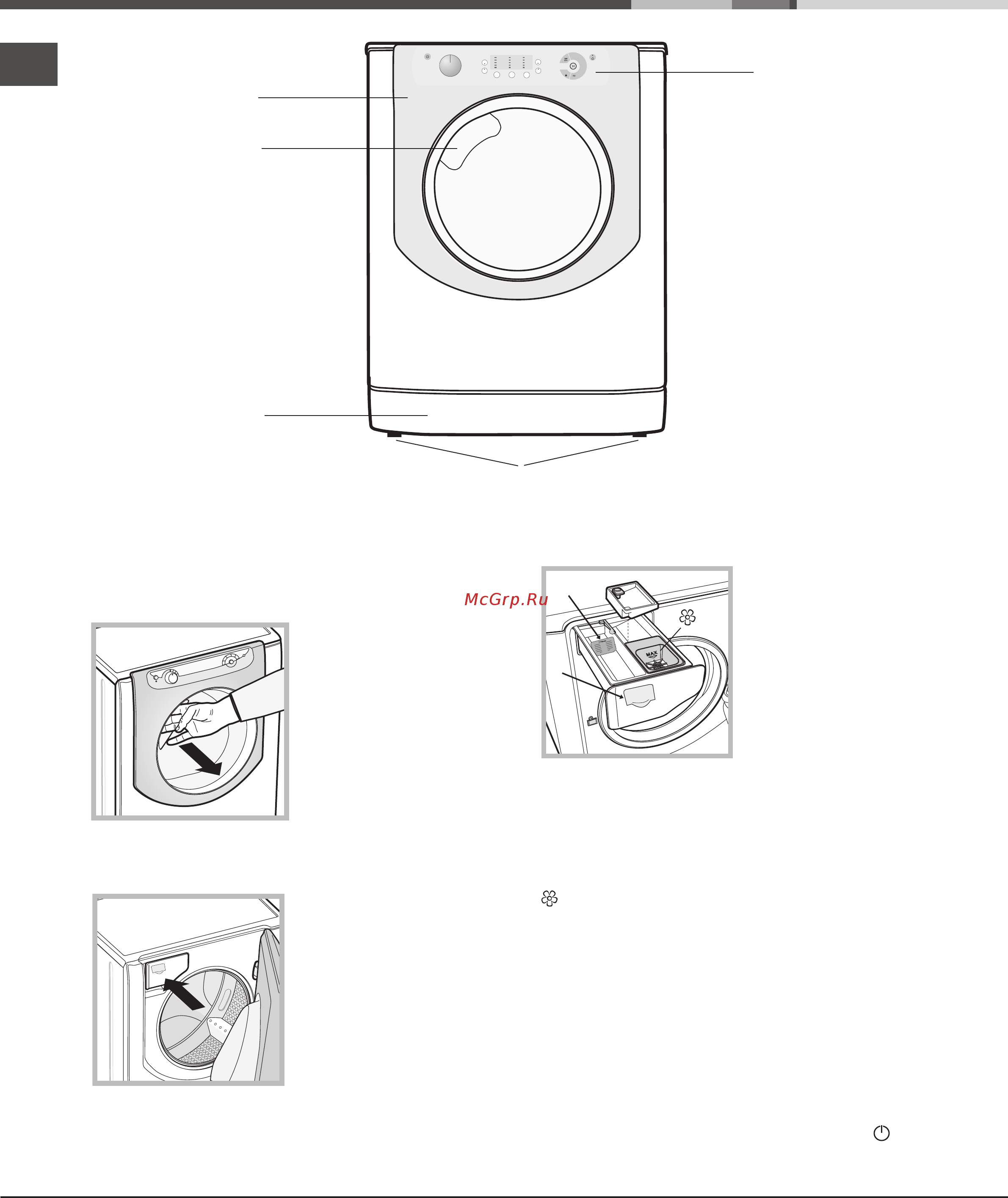Hotpoint-Ariston AQ70L 05 [4/24] Панель управления люк