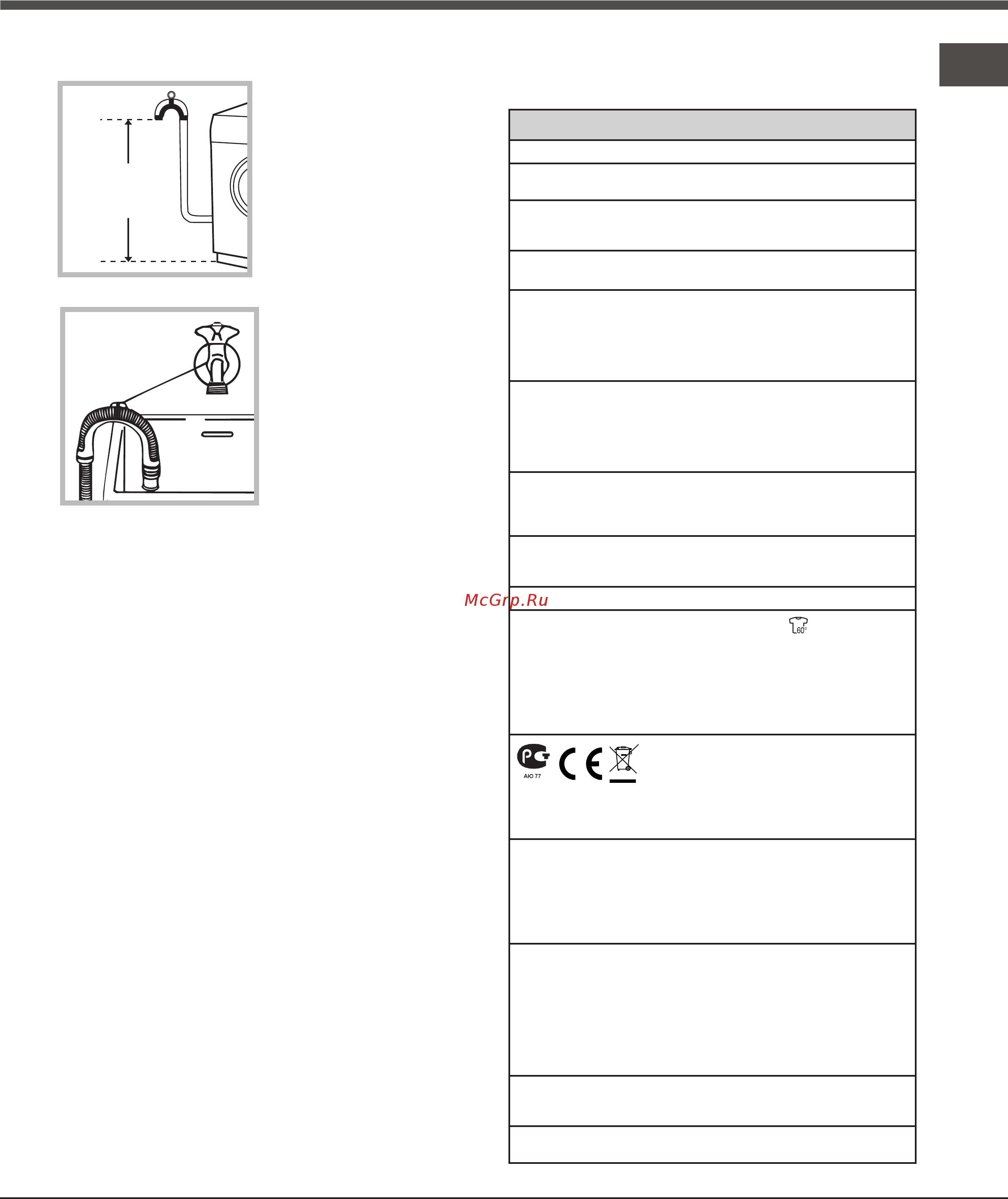 Hotpoint-Ariston QVDE 117149 SS [3/12] Технические данные